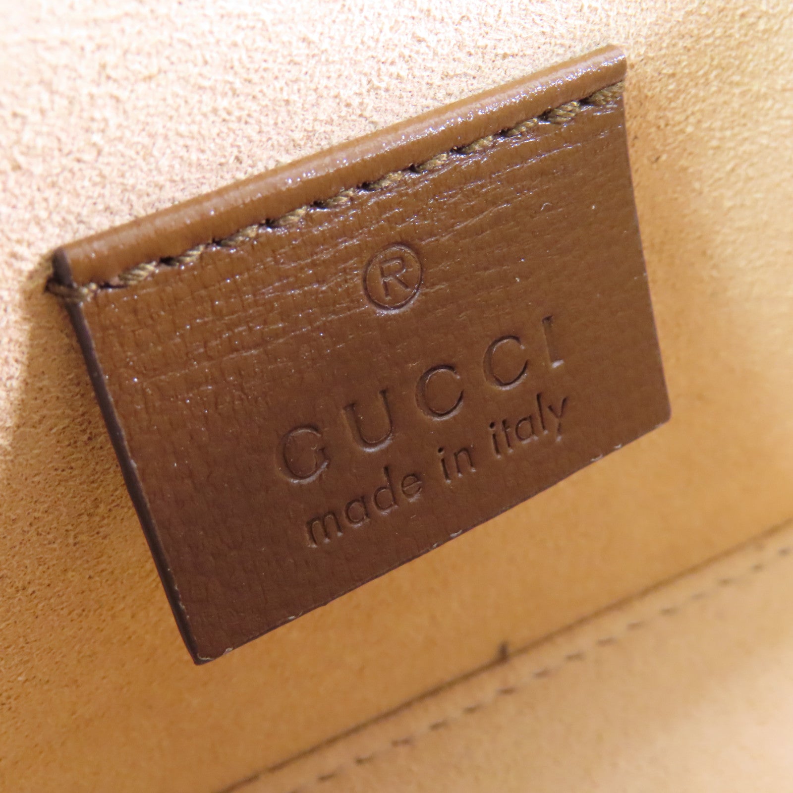 GUCCI 塗層帆布Horsebit 1955 Mini Shoulder Bag肩背袋啡色