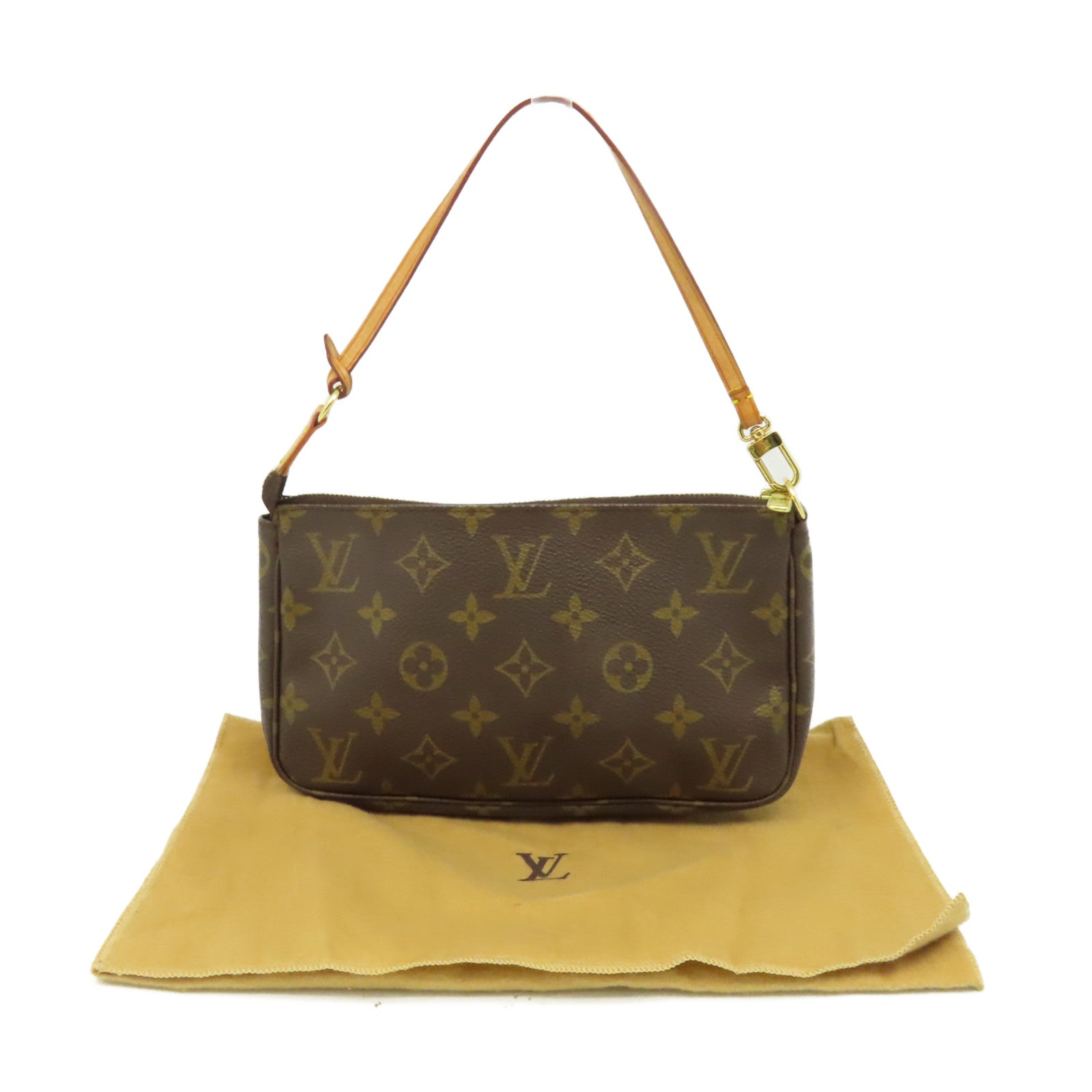 LOUIS VUITTON Monogram Pochette Accessoires Pouch手挽袋啡色