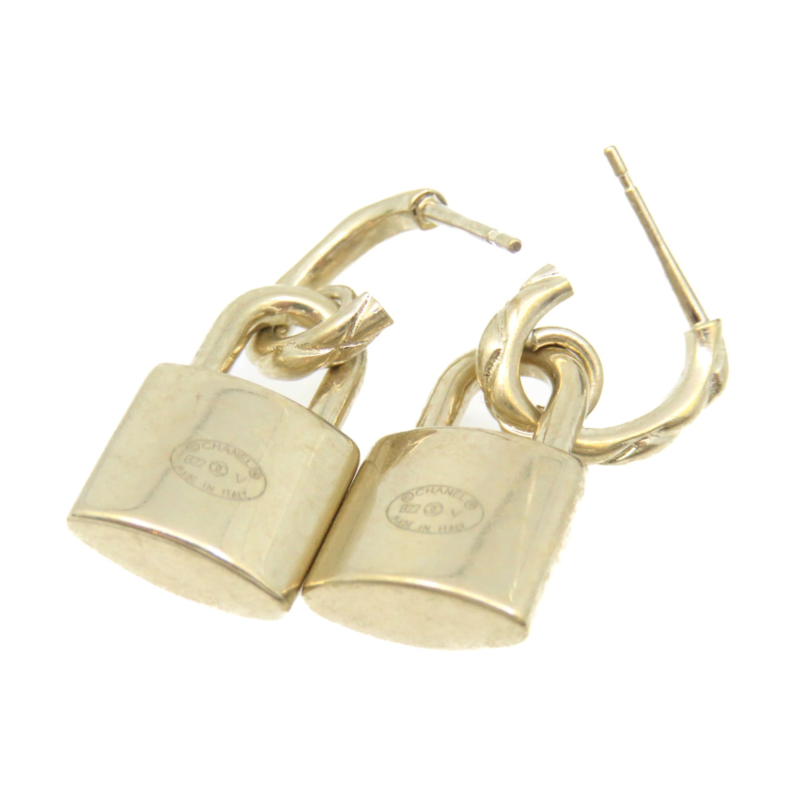 CHANEL 金屬CC Earrings耳環金色