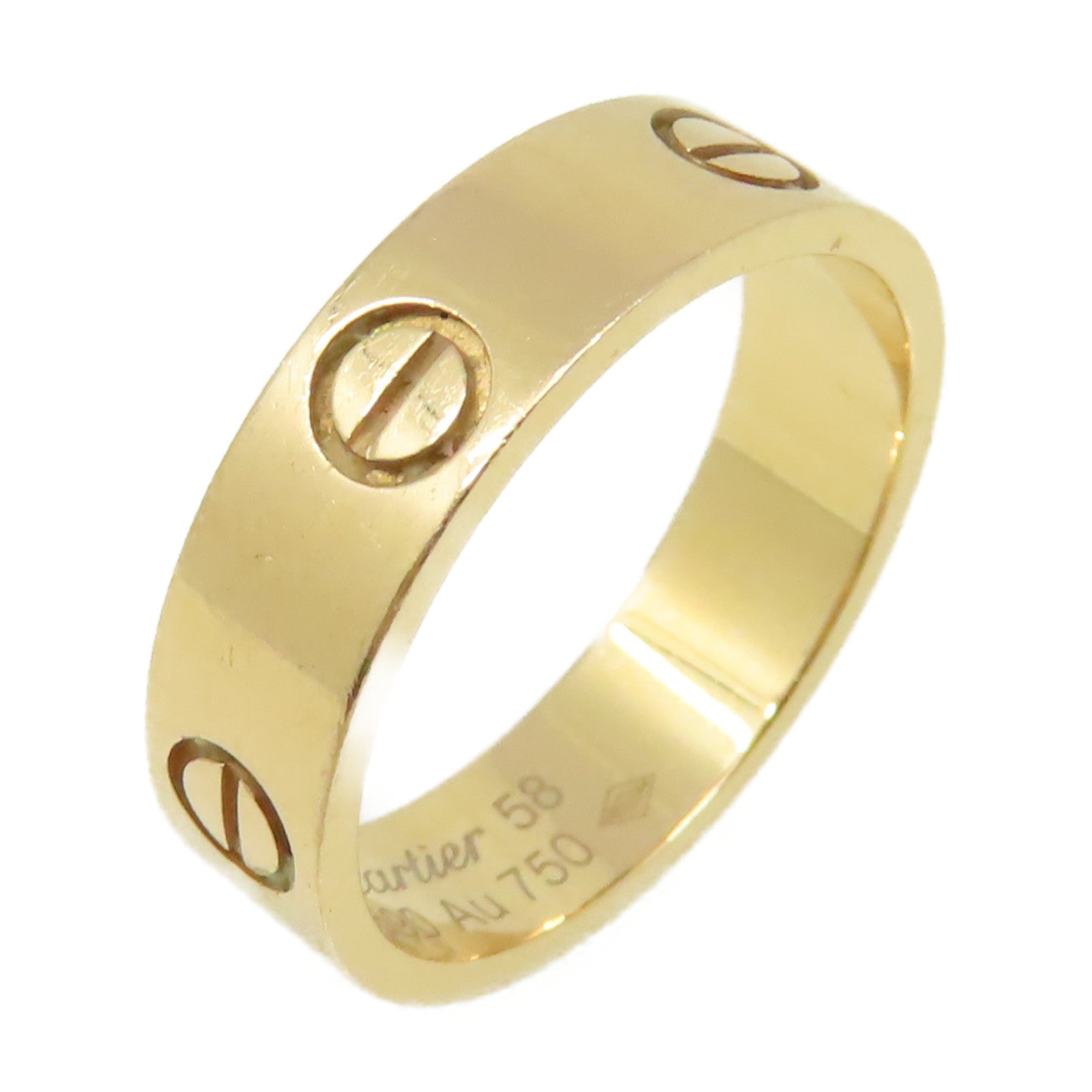 CARTIER 18K黃金Love Ring戒指#58
