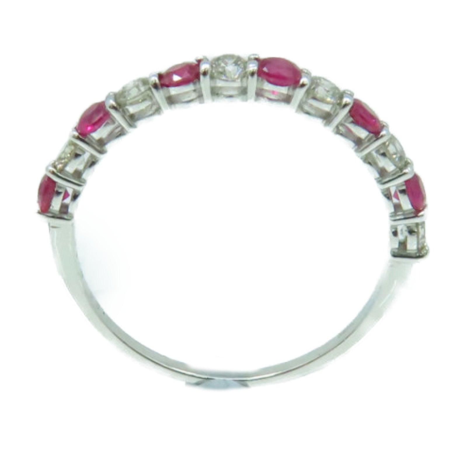JEWELRY 18K白金/0.4ct红宝石/0.25ct钻石Ruby Ring戒指US#6