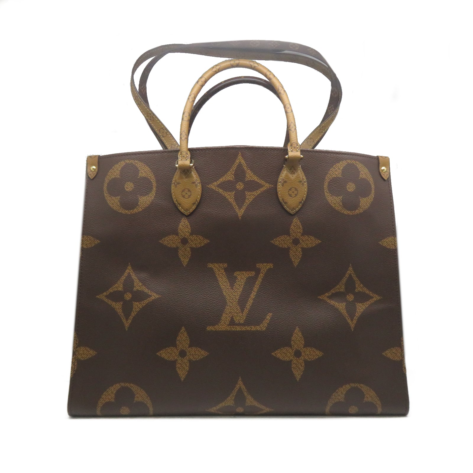 LOUIS VUITTON Monogram Giant On The Go GM金扣手挽肩背兩用袋