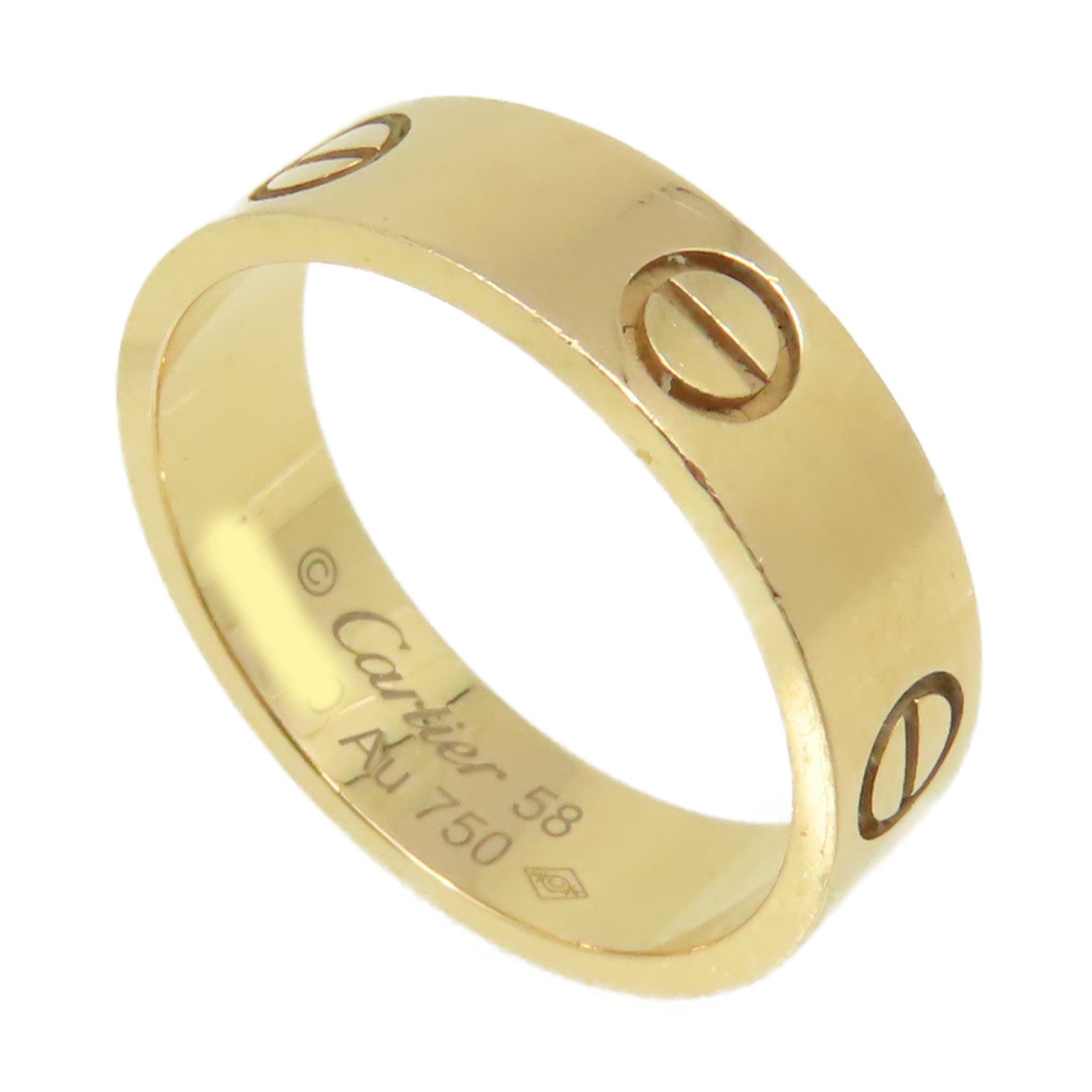 CARTIER 18K黃金Love Ring戒指#58