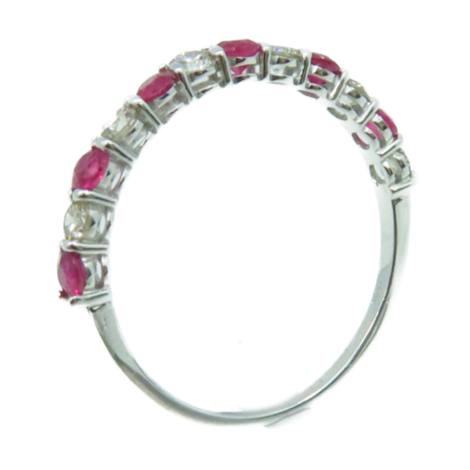 JEWELRY 18K白金/0.4ct红宝石/0.25ct钻石Ruby Ring戒指US#6