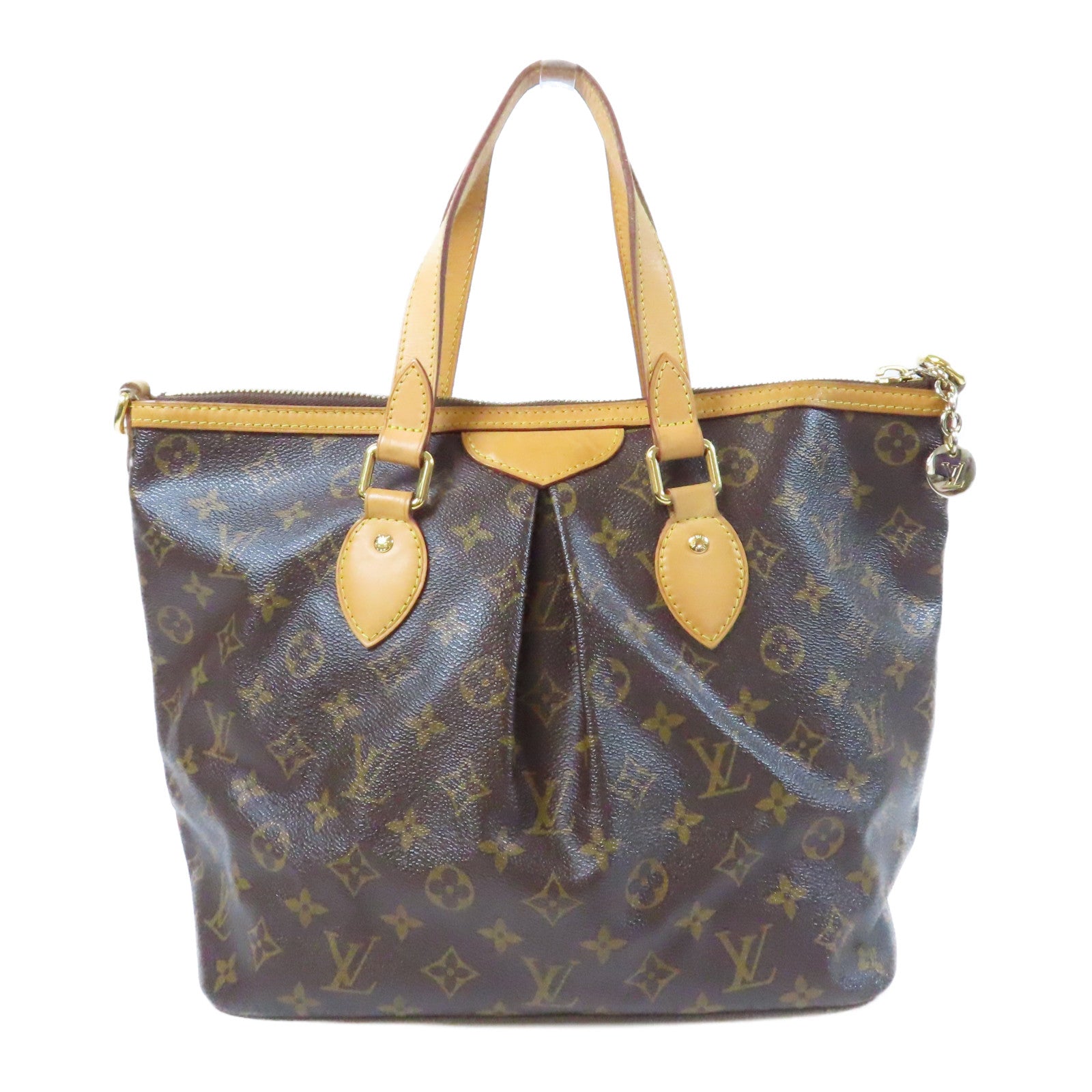 LOUIS VUITTON Monogram Palermo PM金扣手挽肩背兩用袋啡色