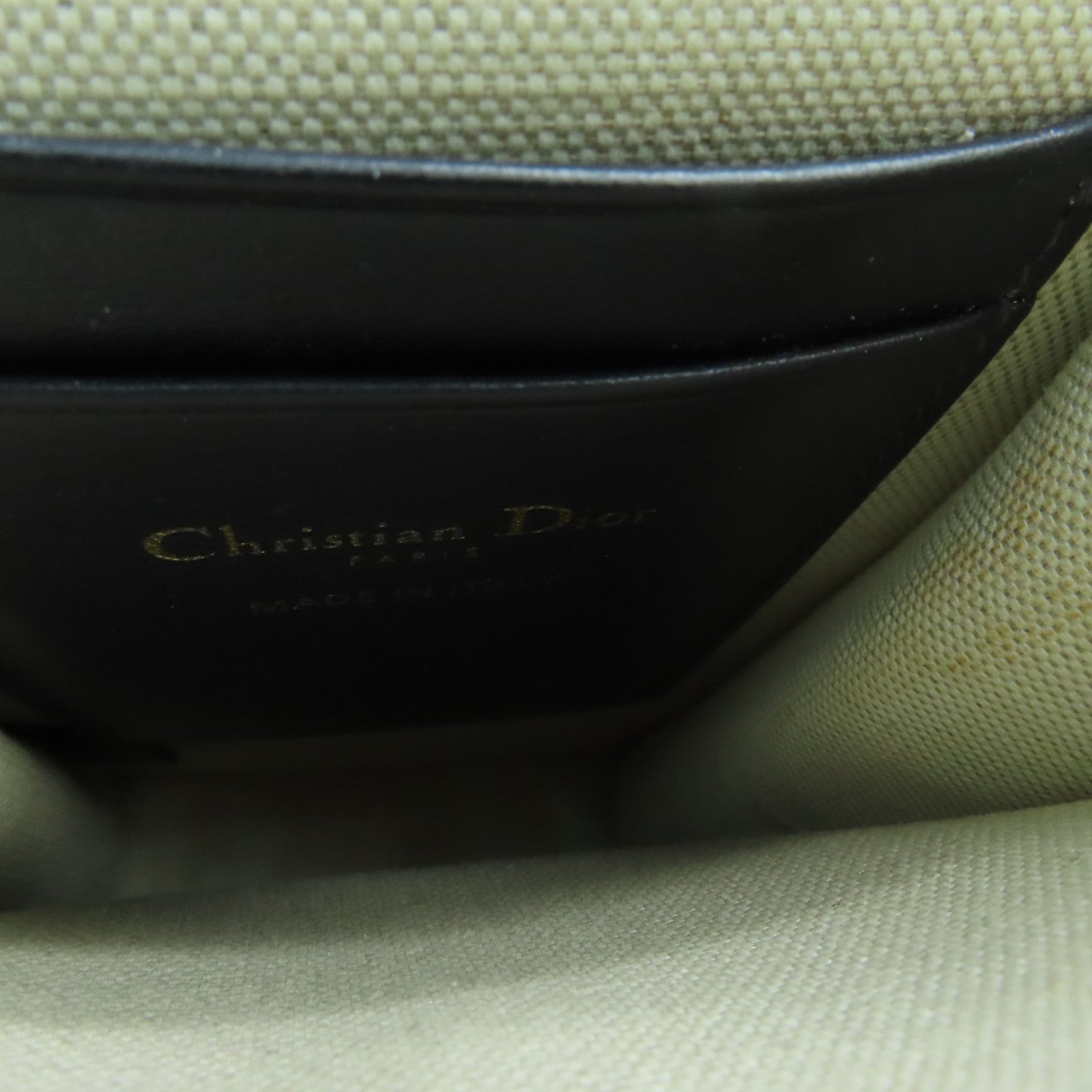 Dior 帆布Saddle Pouch金扣链带肩背袋蓝色