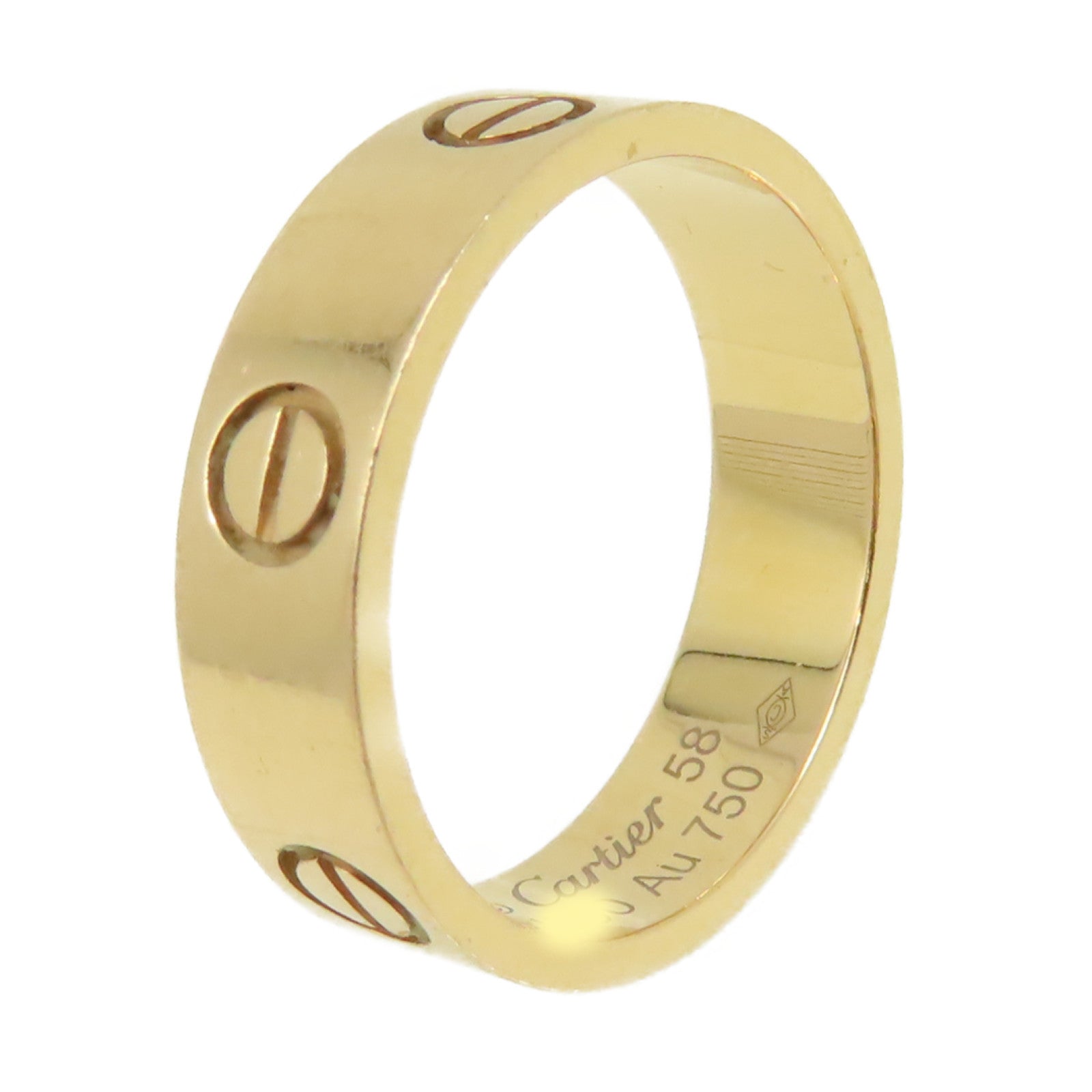 CARTIER 18K黃金Love Ring戒指#58