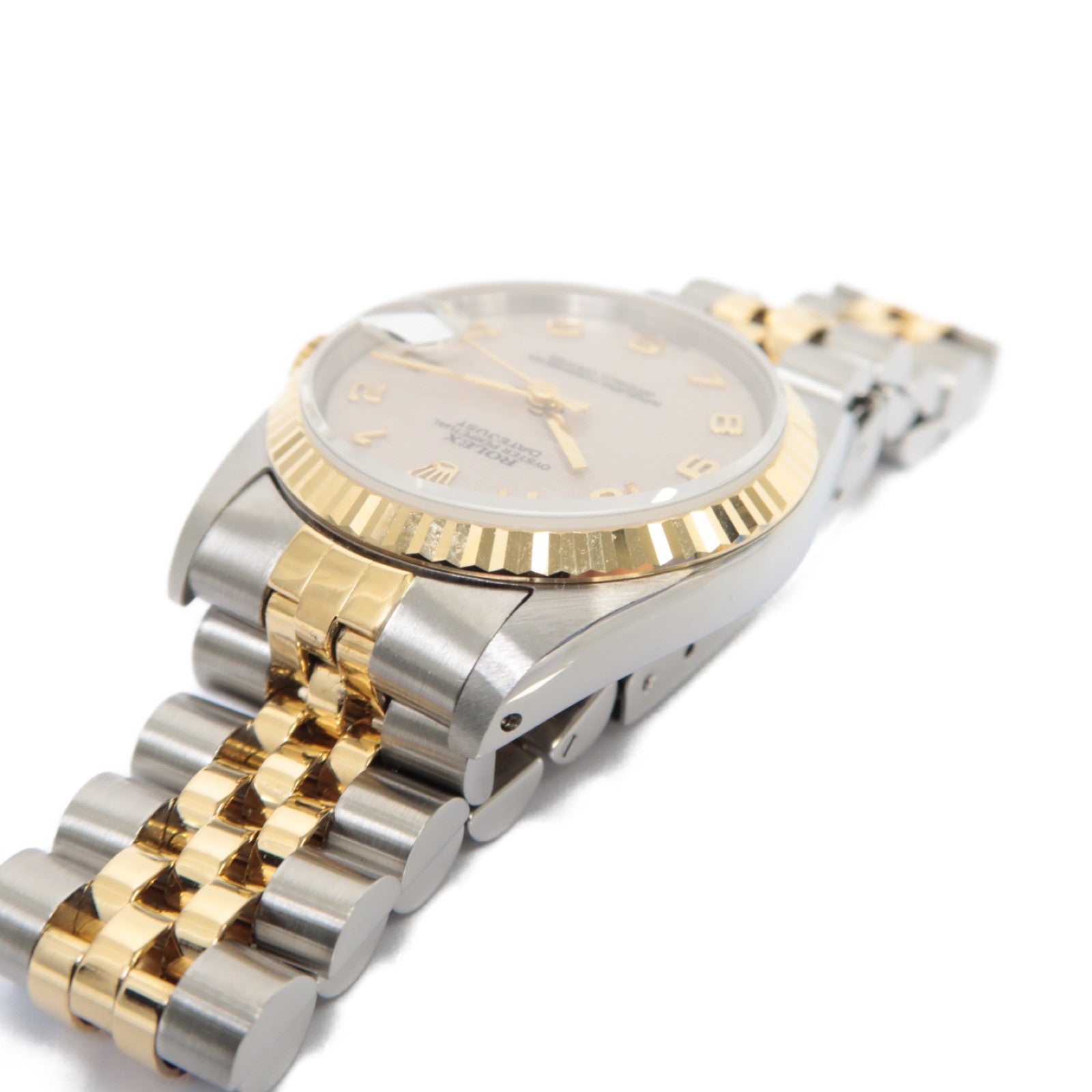 ROLEX Datejust18K黄金/不鏽鋼手錶自動機芯米色