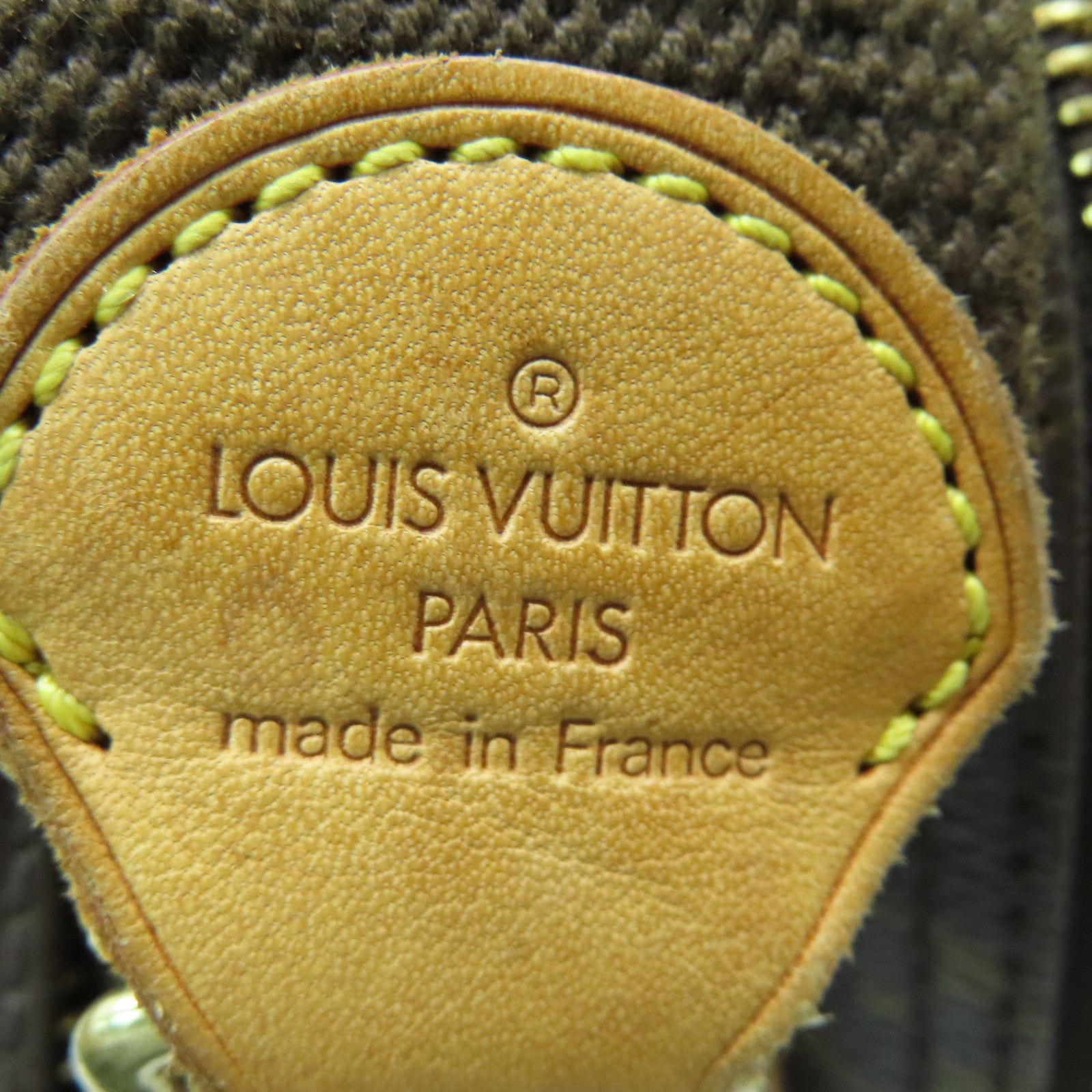 LOUIS VUITTON Monogram Reporter Gold Buckle Shoulder Bag Brown