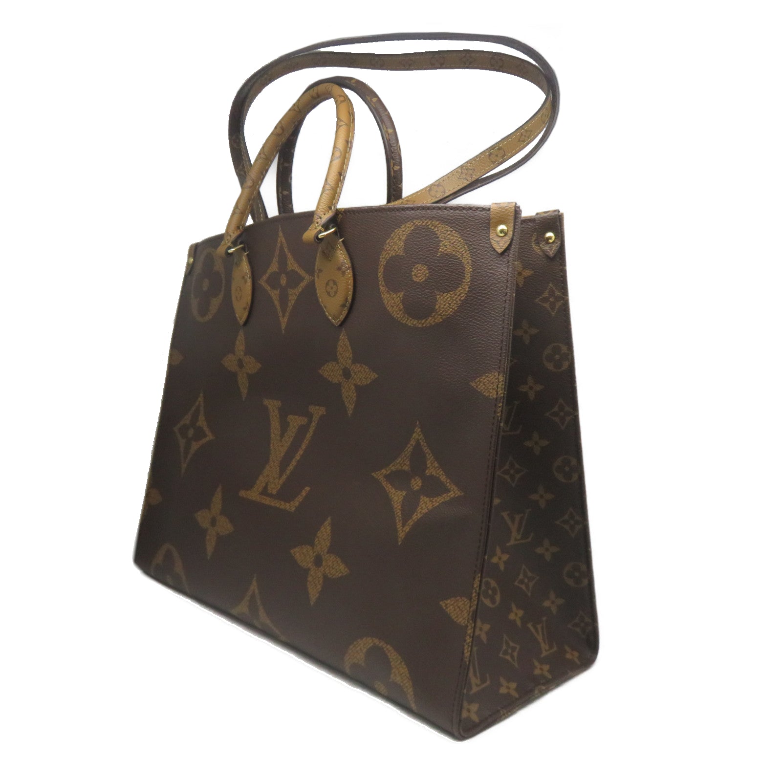 LOUIS VUITTON Monogram Giant On The Go GM金扣手挽肩背兩用袋
