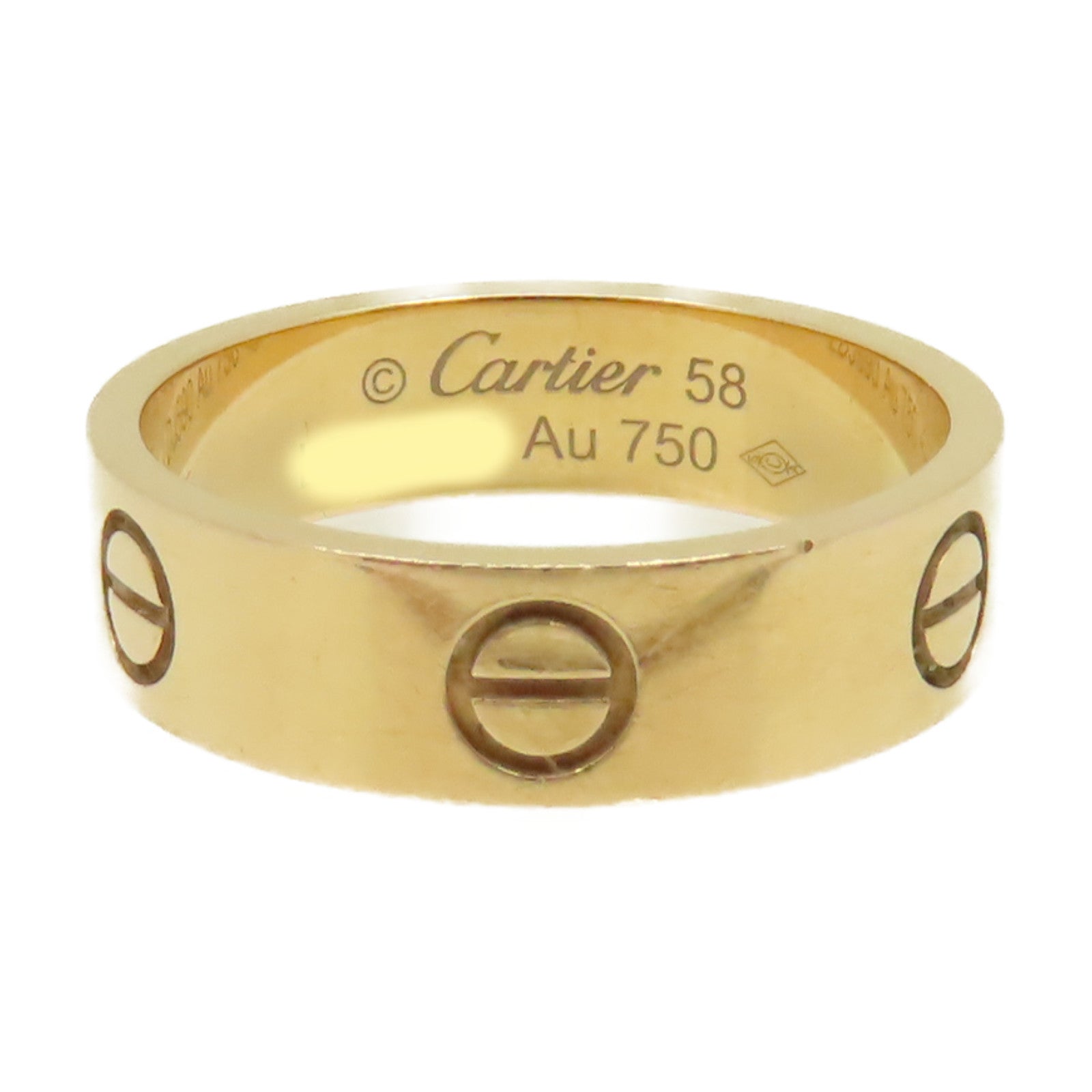 CARTIER 18K黃金Love Ring戒指#58