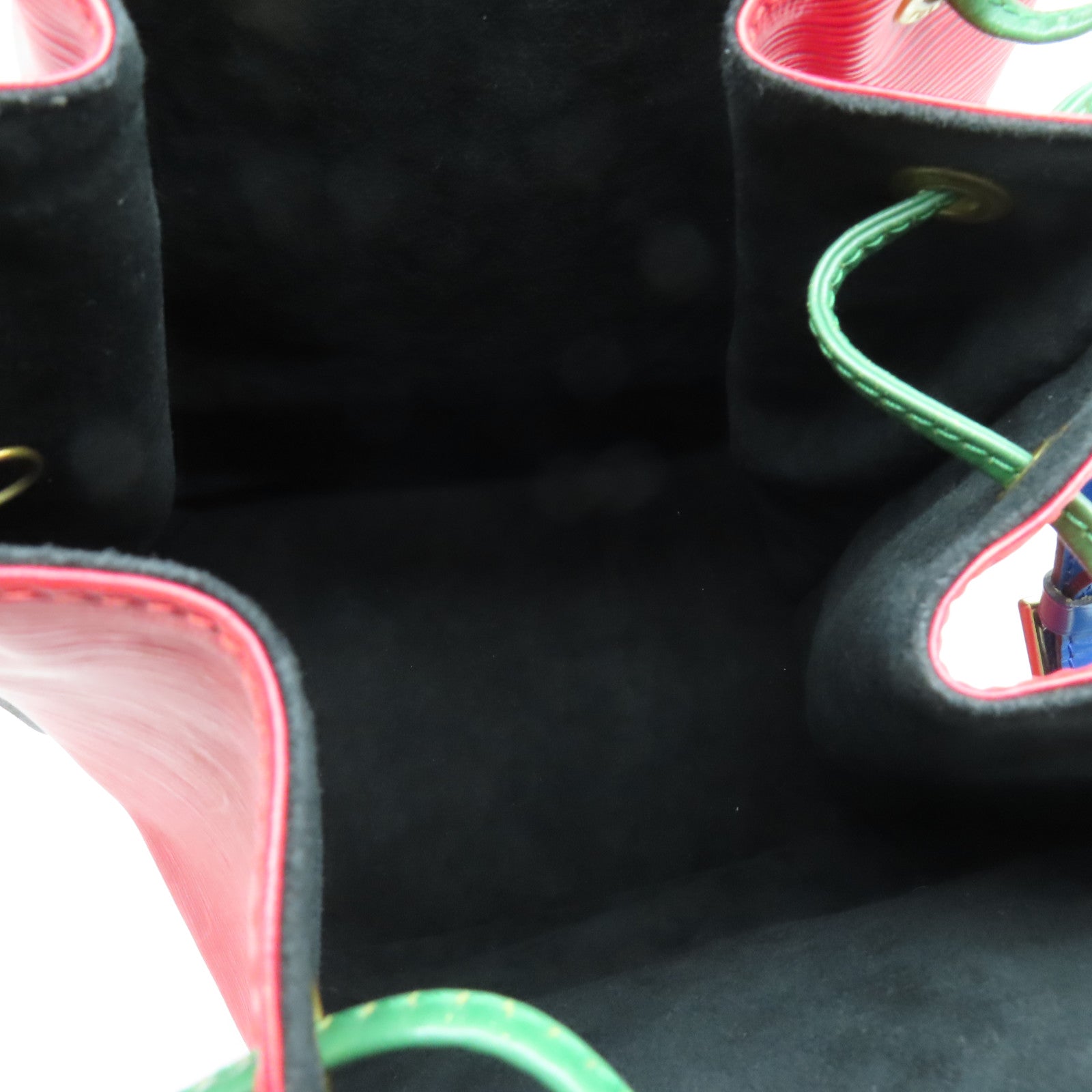 LOUIS VUITTON Epi Noe Tricolor金扣肩背袋紅色/藍色/綠色