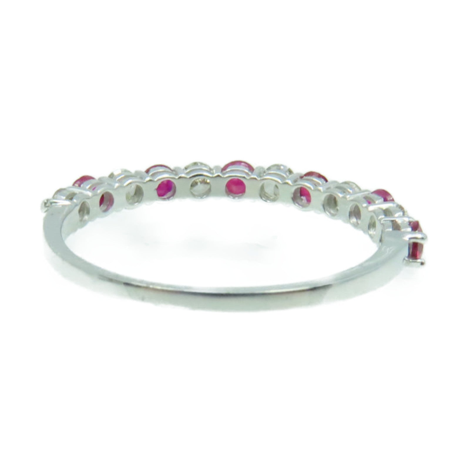 JEWELRY 18K白金/0.4ct红宝石/0.25ct钻石Ruby Ring戒指US#6