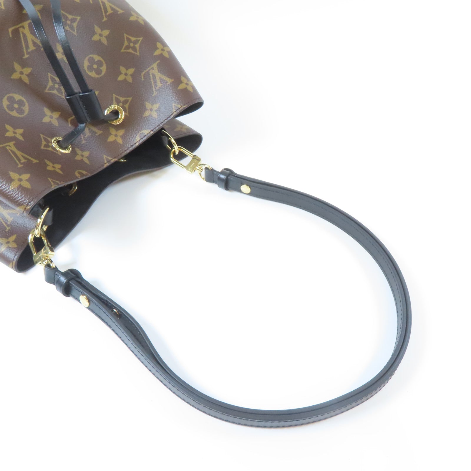 LOUIS VUITTON Monogram Neonoe MM金扣肩背袋啡色