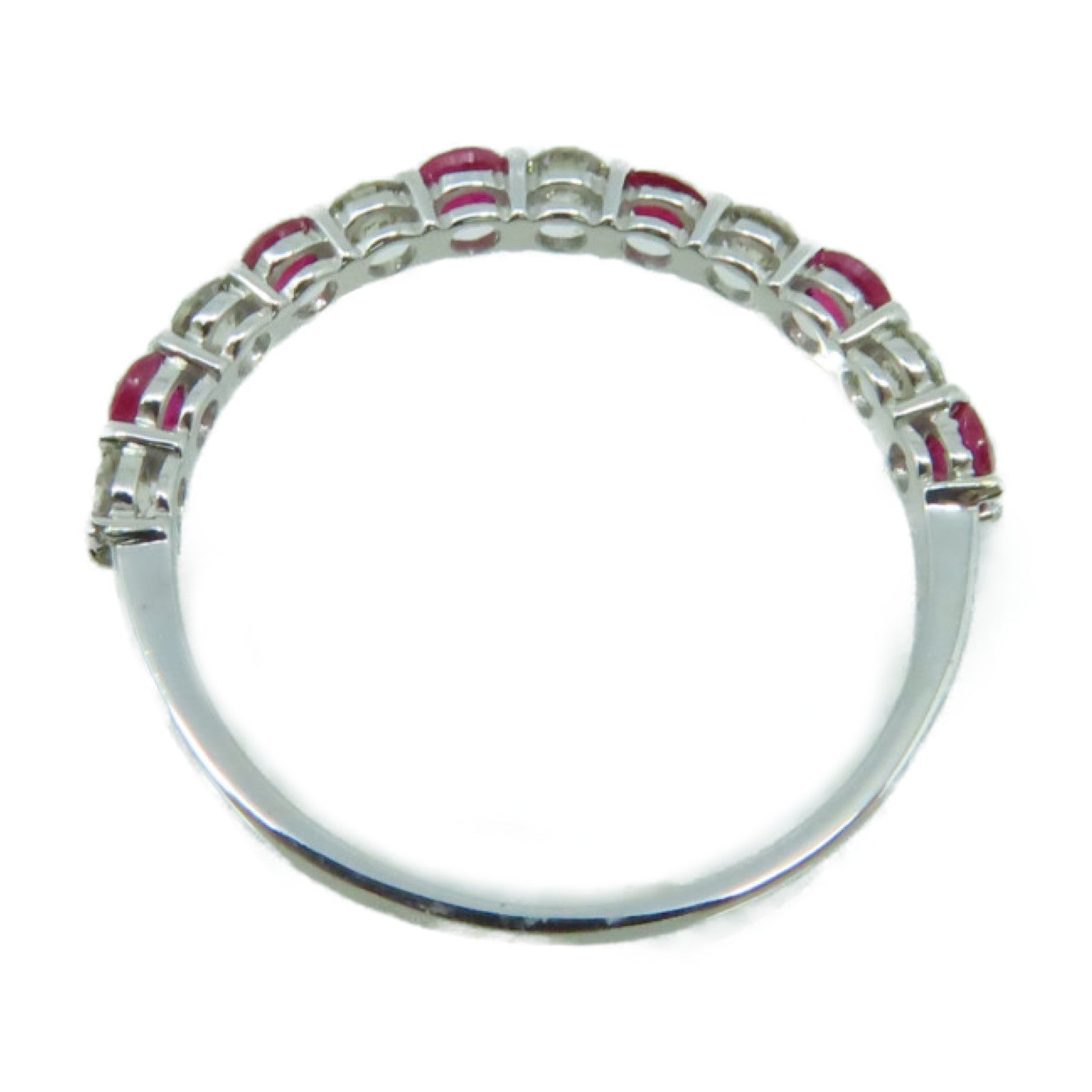 JEWELRY 18K白金/0.4ct红宝石/0.25ct钻石Ruby Ring戒指US#6