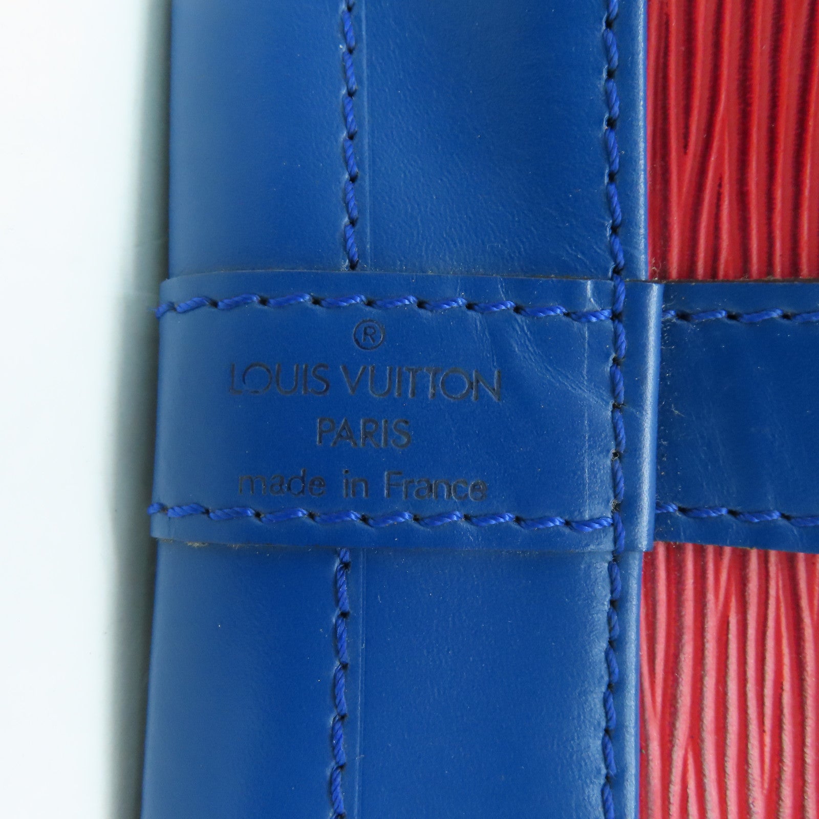LOUIS VUITTON Epi Noe Tricolor金扣肩背袋紅色/藍色/綠色