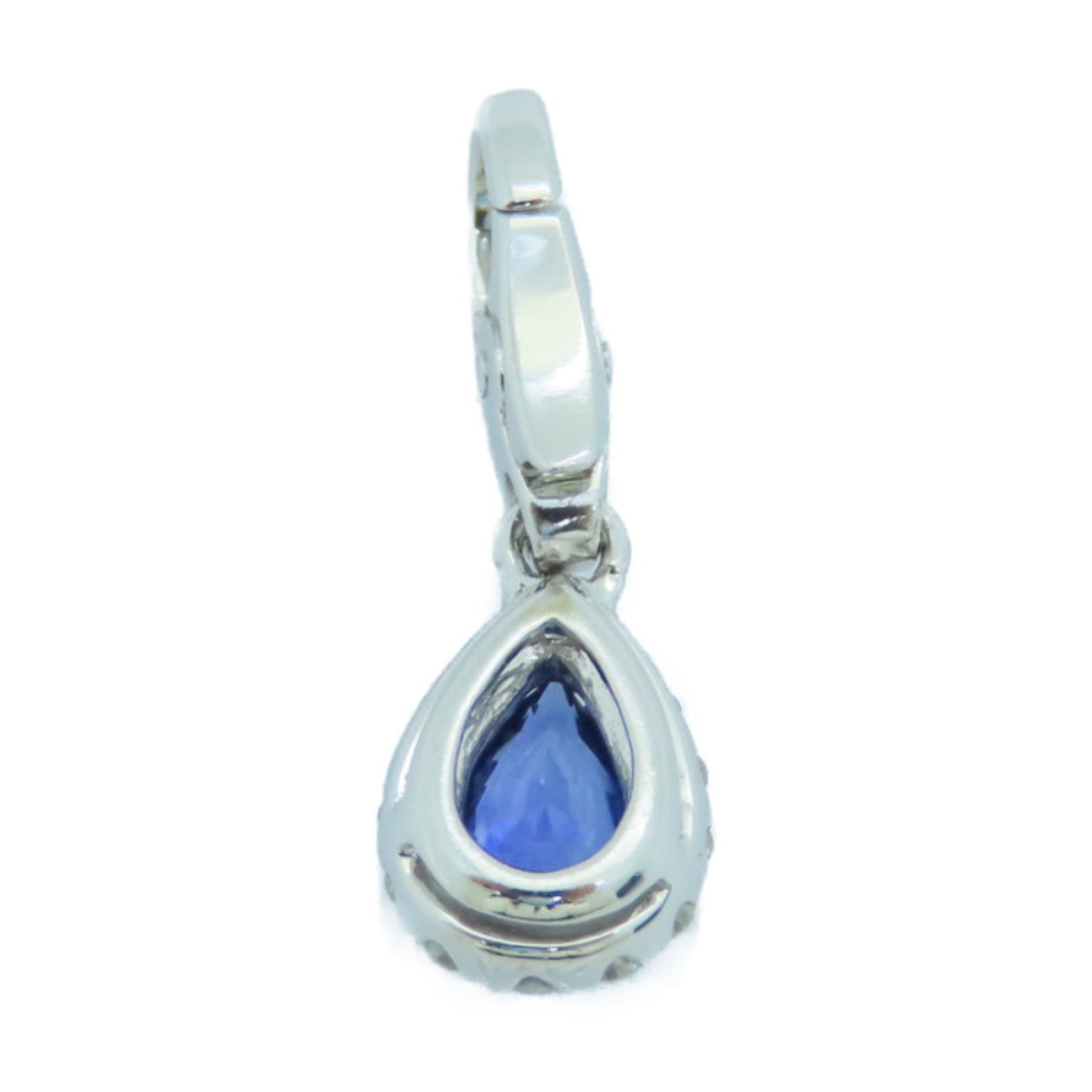 JEWELRY 18K白金Sapphire Pendant蓝宝石吊坠