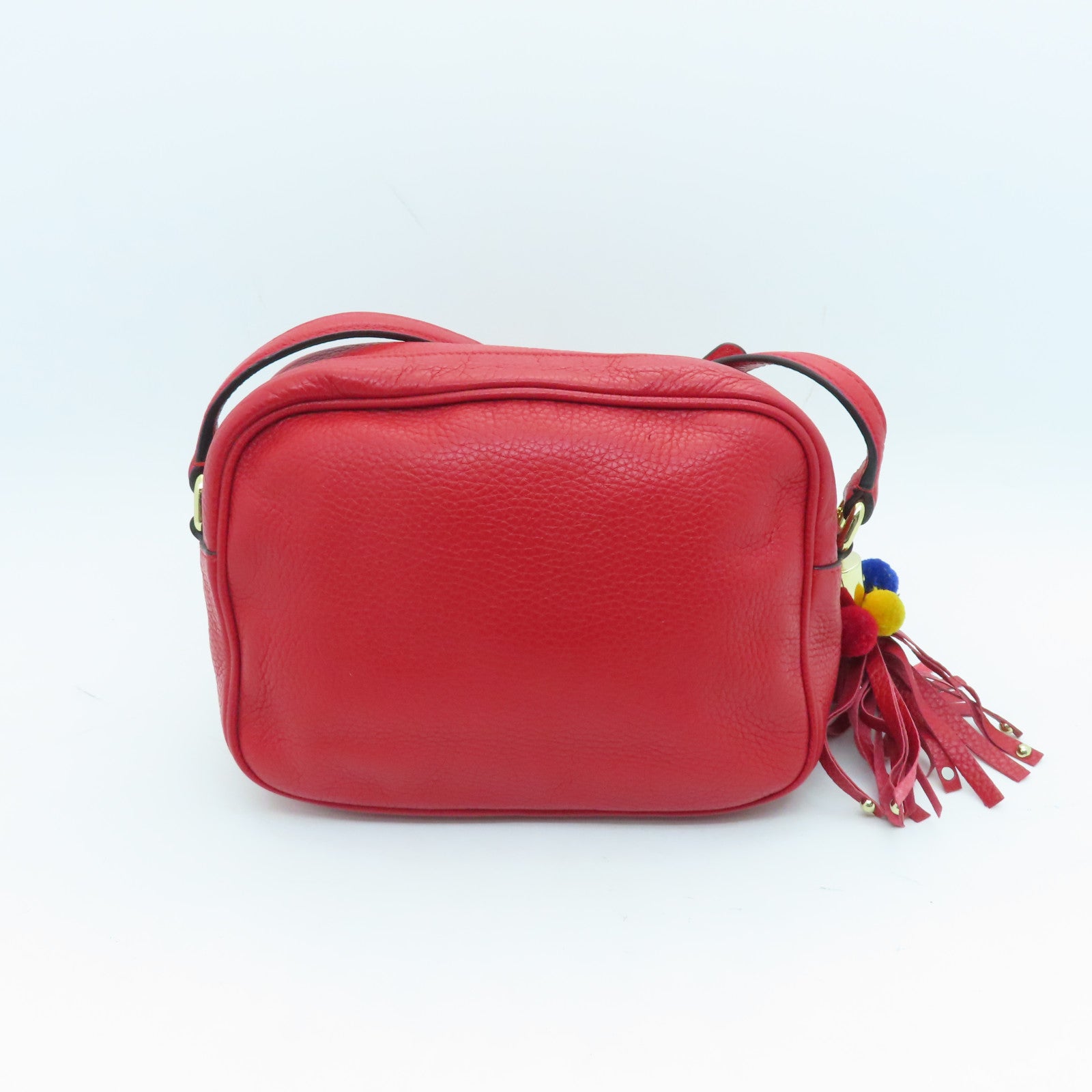 D&G cowhide leather Shoulder Bag gold buckle shoulder bag red