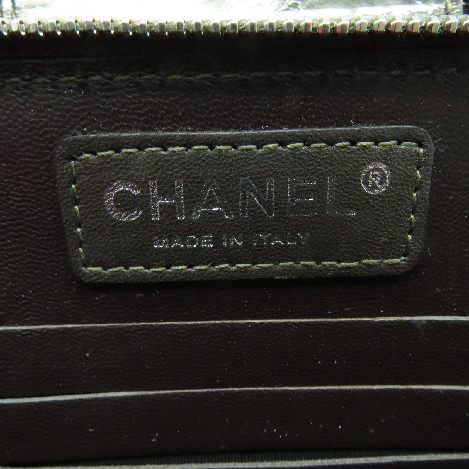 CHANEL 菱格Aged Calf皮革Chain Shoulder Bag銀扣鏈帶肩背袋青銅色