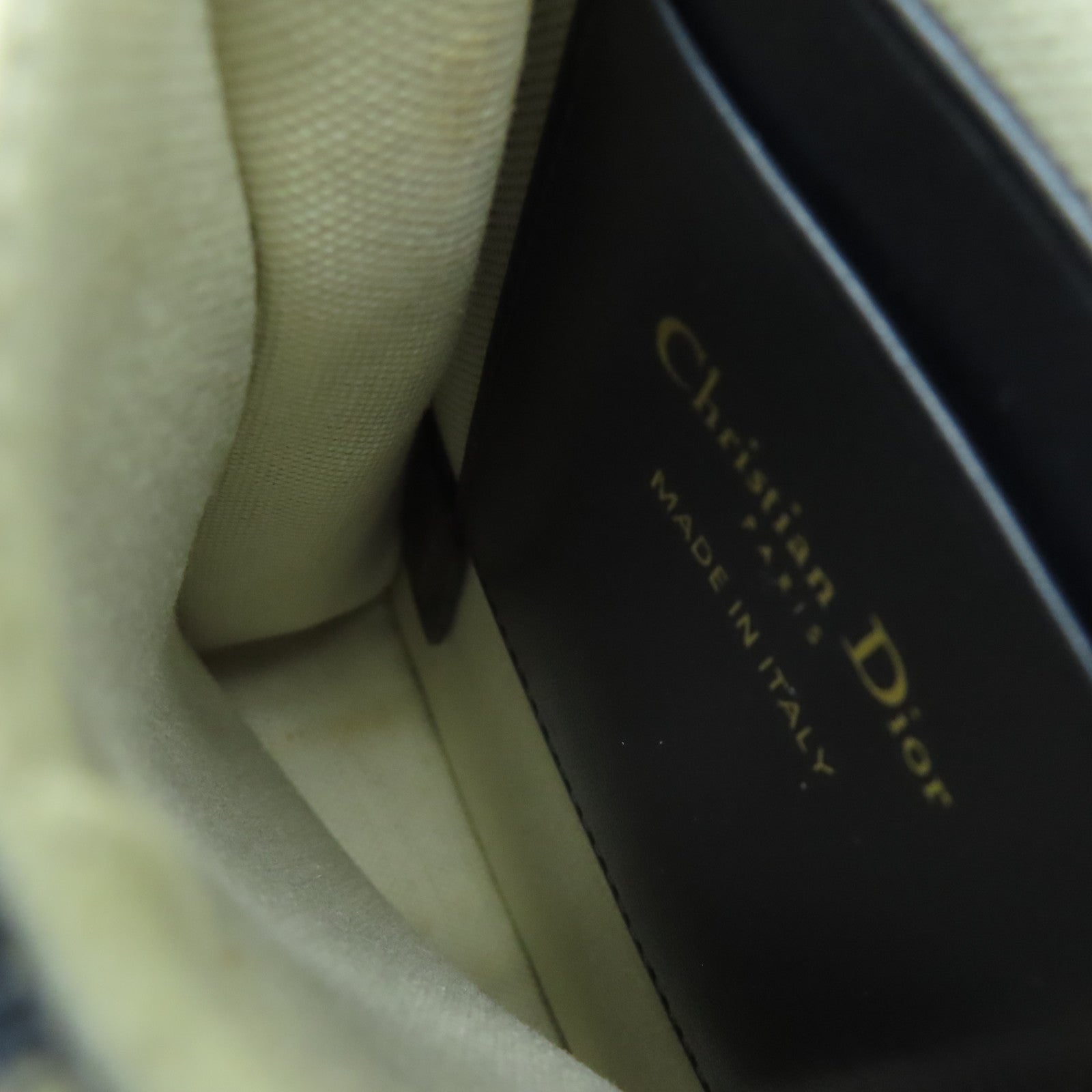 Dior 帆布Saddle Pouch金扣链带肩背袋蓝色