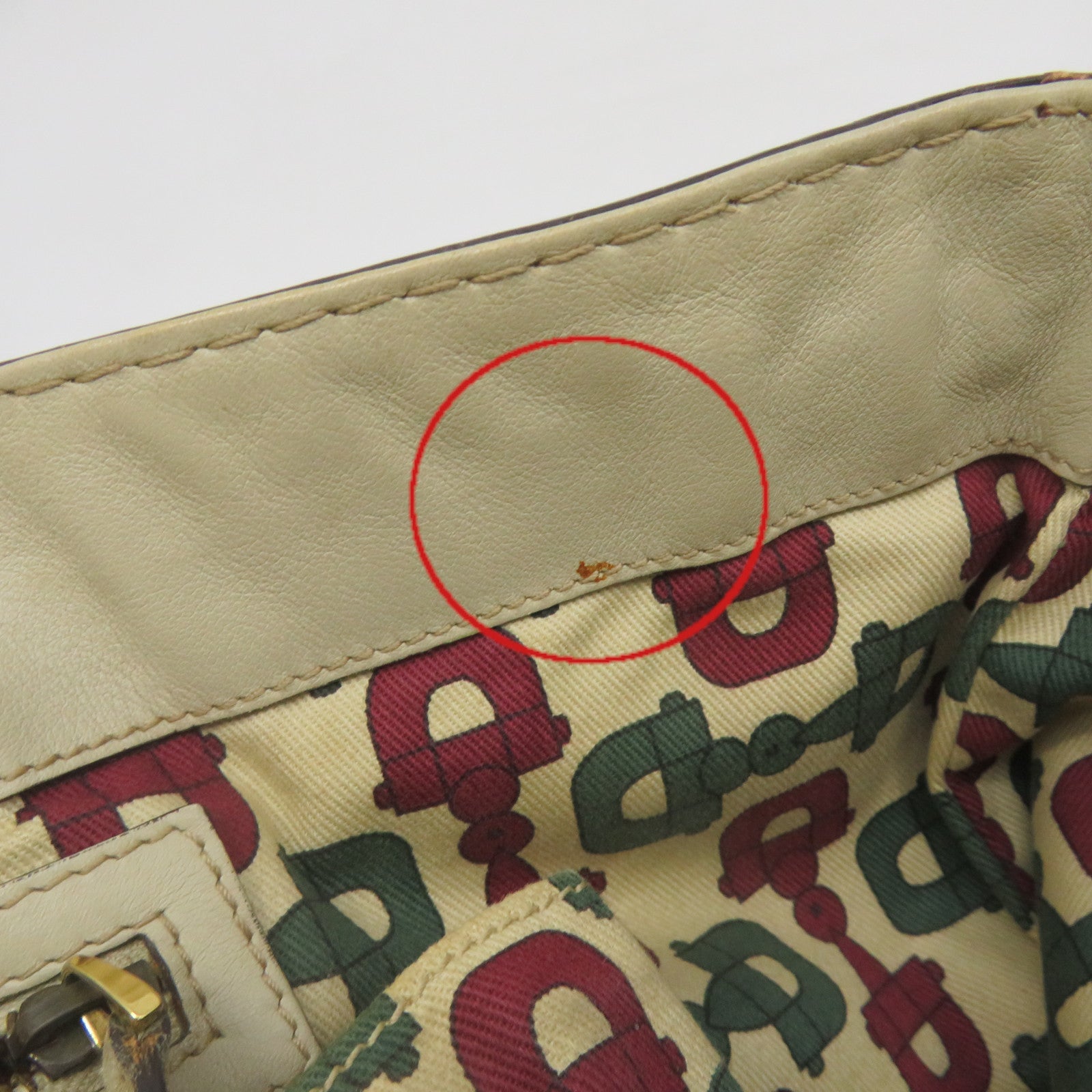GUCCI Coated Canvas Shoulder Pouch Bag Light Gray
