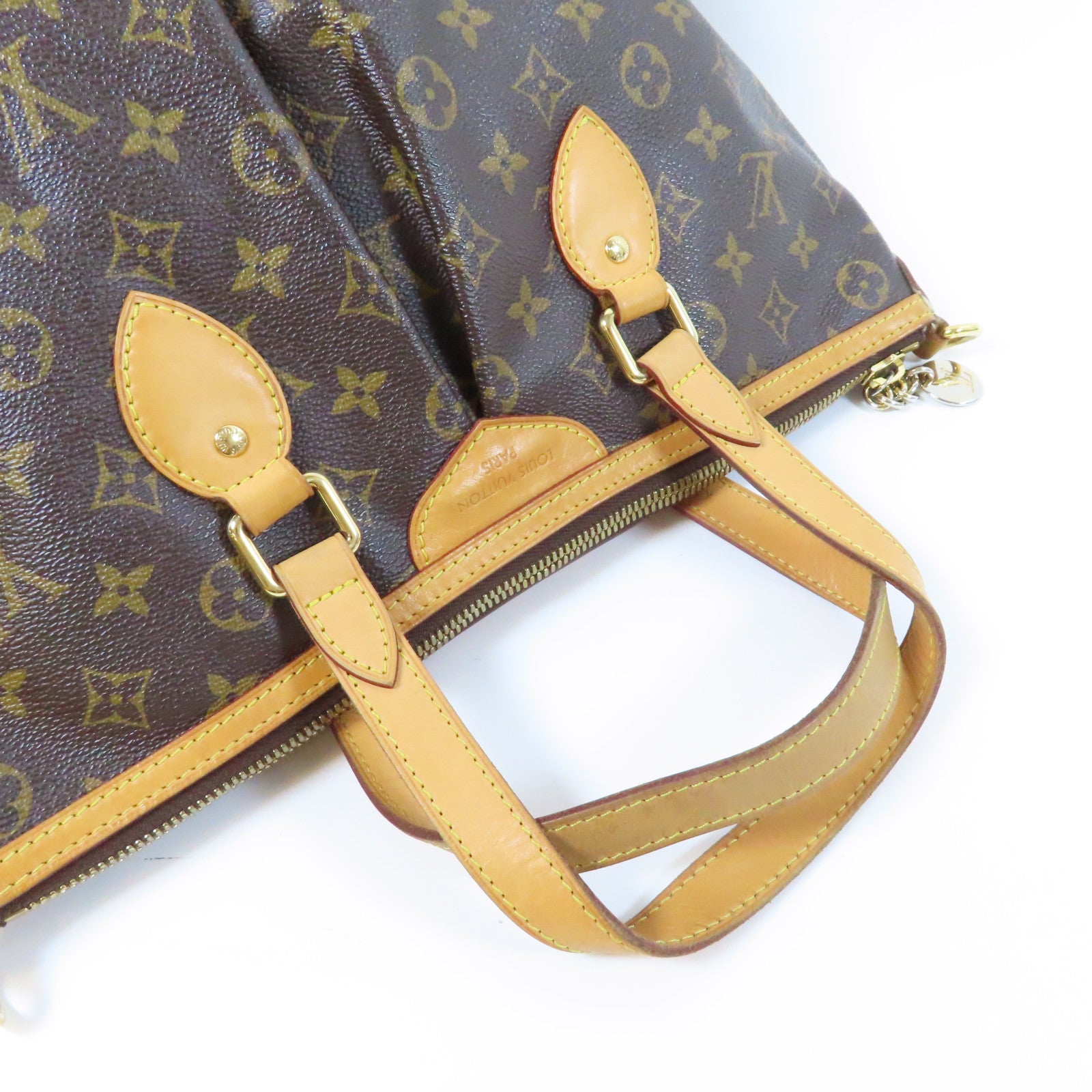 LOUIS VUITTON Monogram Palermo PM金扣手挽肩背兩用袋啡色