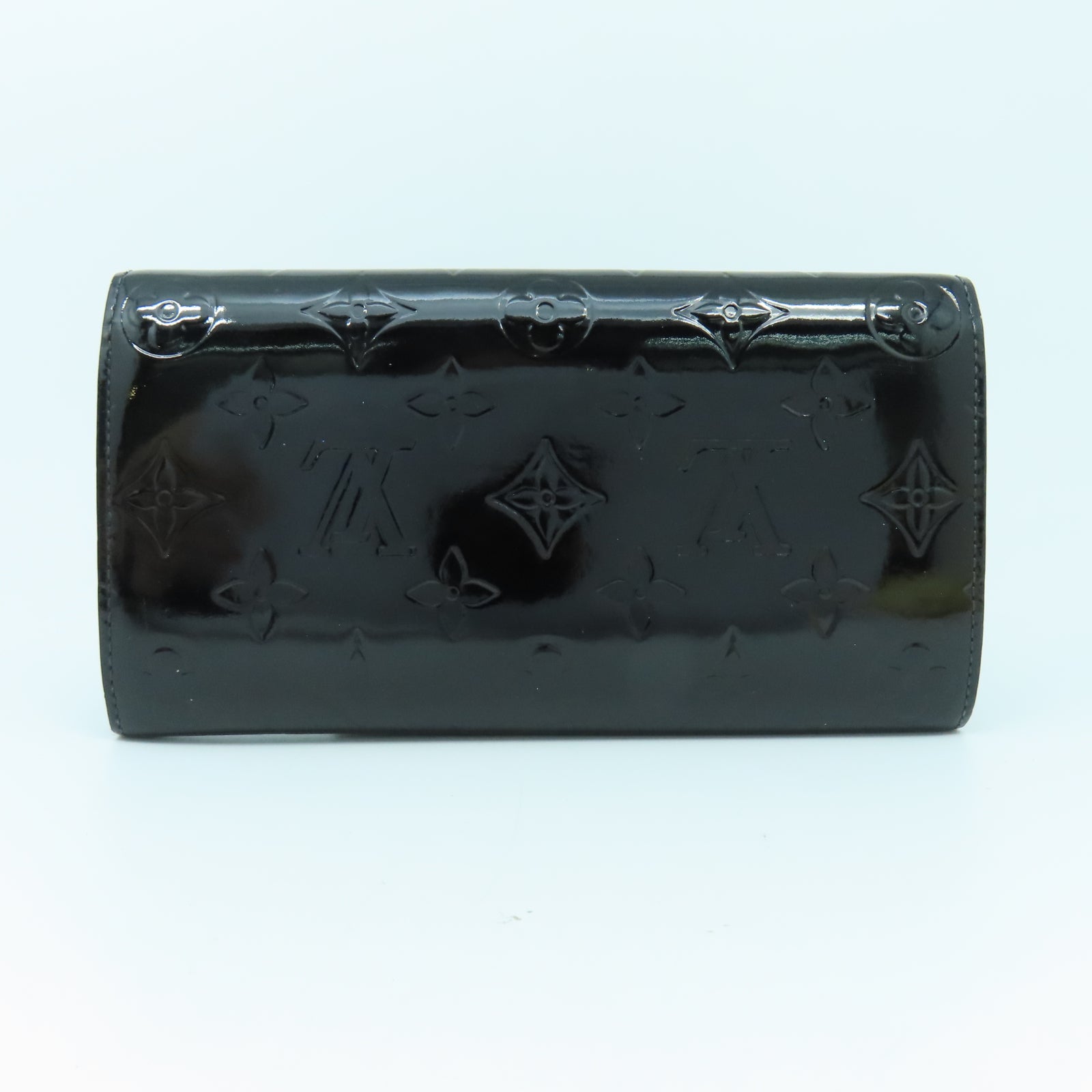 LOUIS VUITTON Vernis Long Wallet金扣长钱包黑色