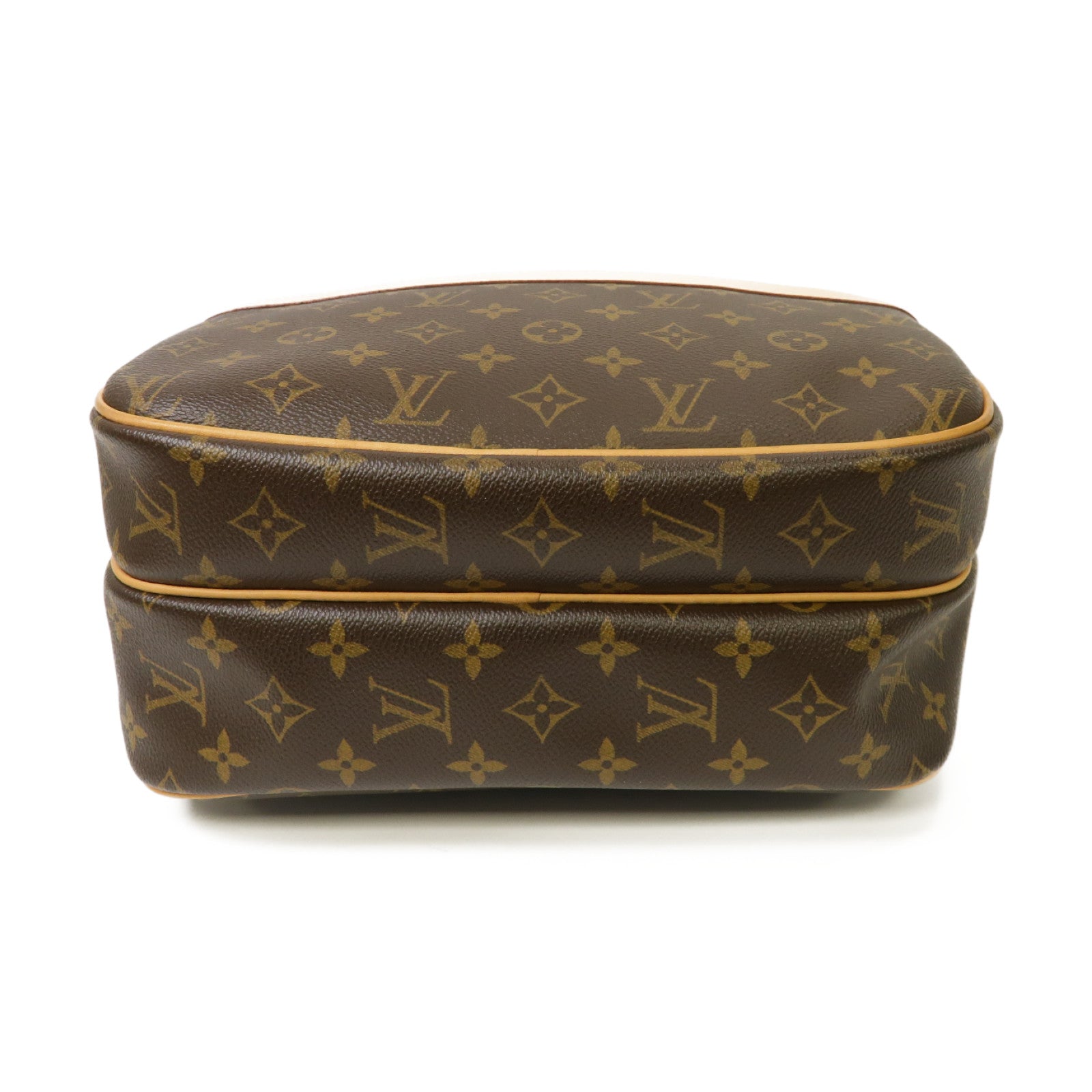 LOUIS VUITTON Monogram Reporter金扣肩背袋棕色