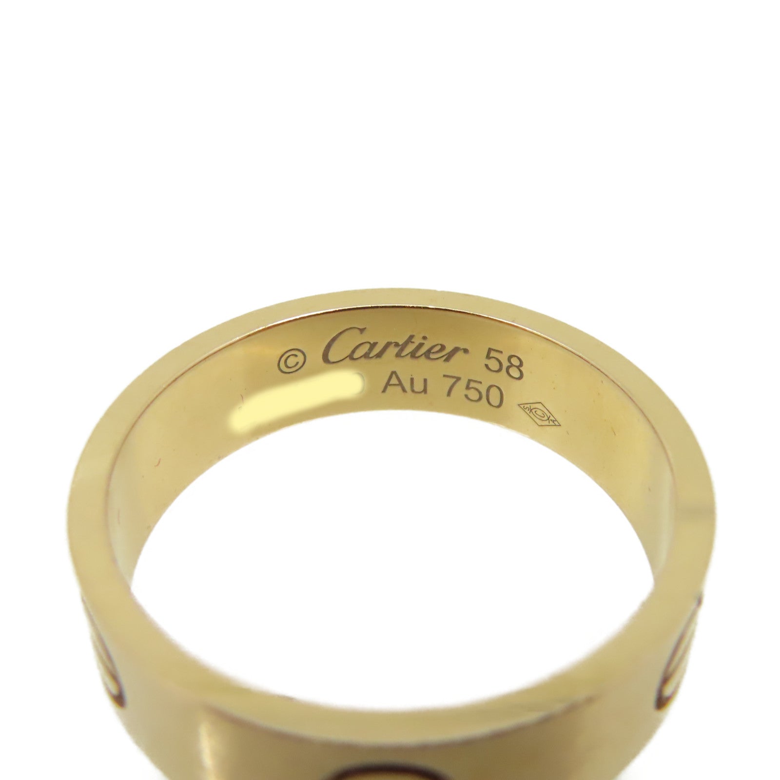 CARTIER 18K黃金Love Ring戒指#58