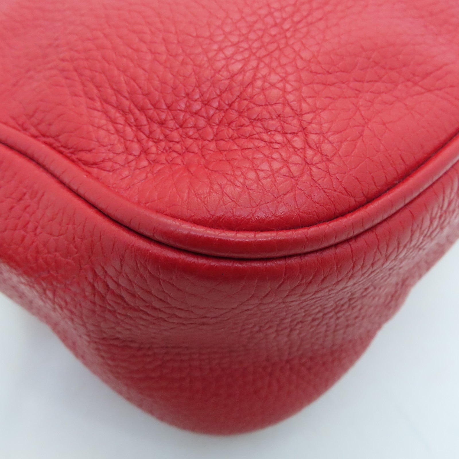 D&G cowhide leather Shoulder Bag gold buckle shoulder bag red