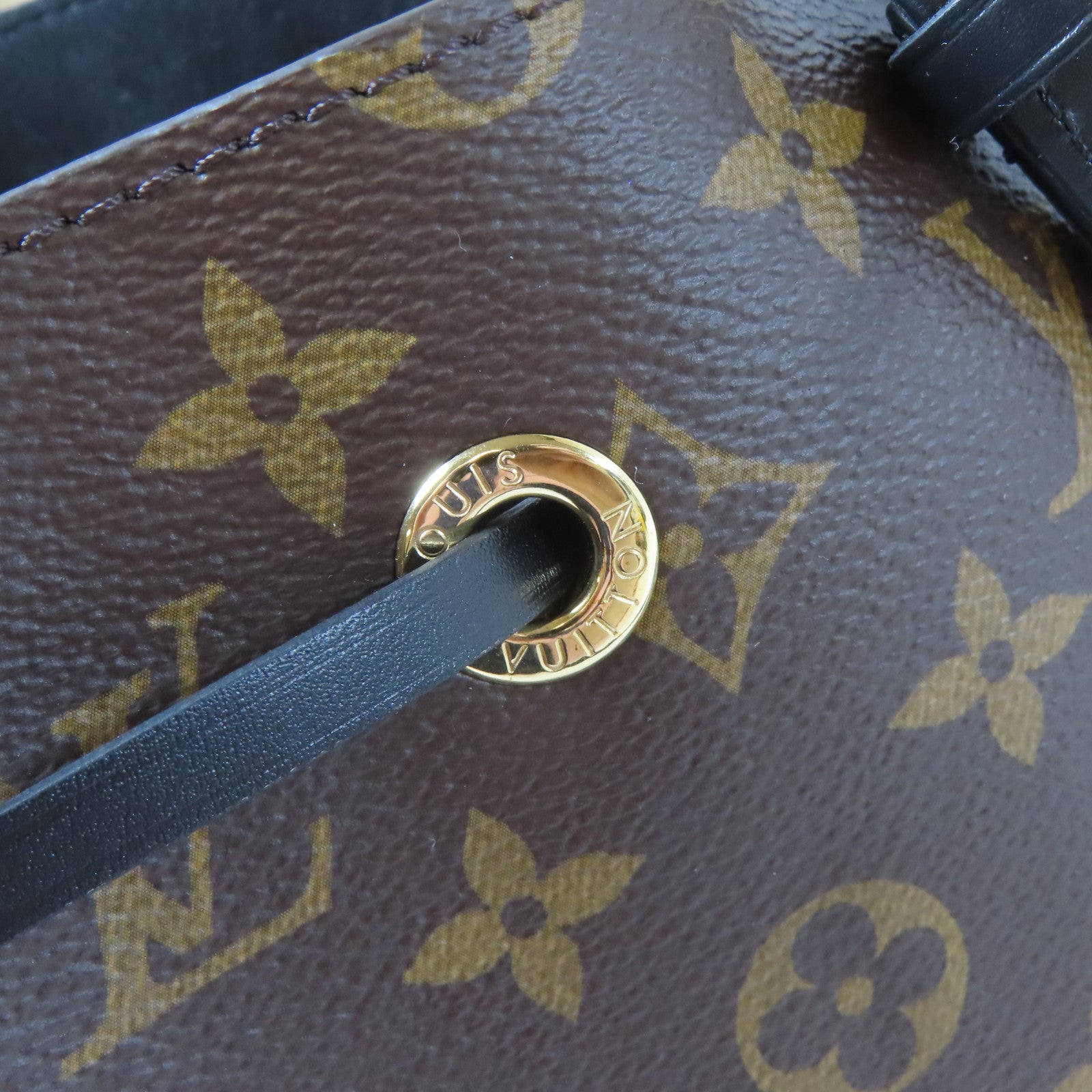 LOUIS VUITTON Monogram Neonoe MM金扣肩背袋啡色