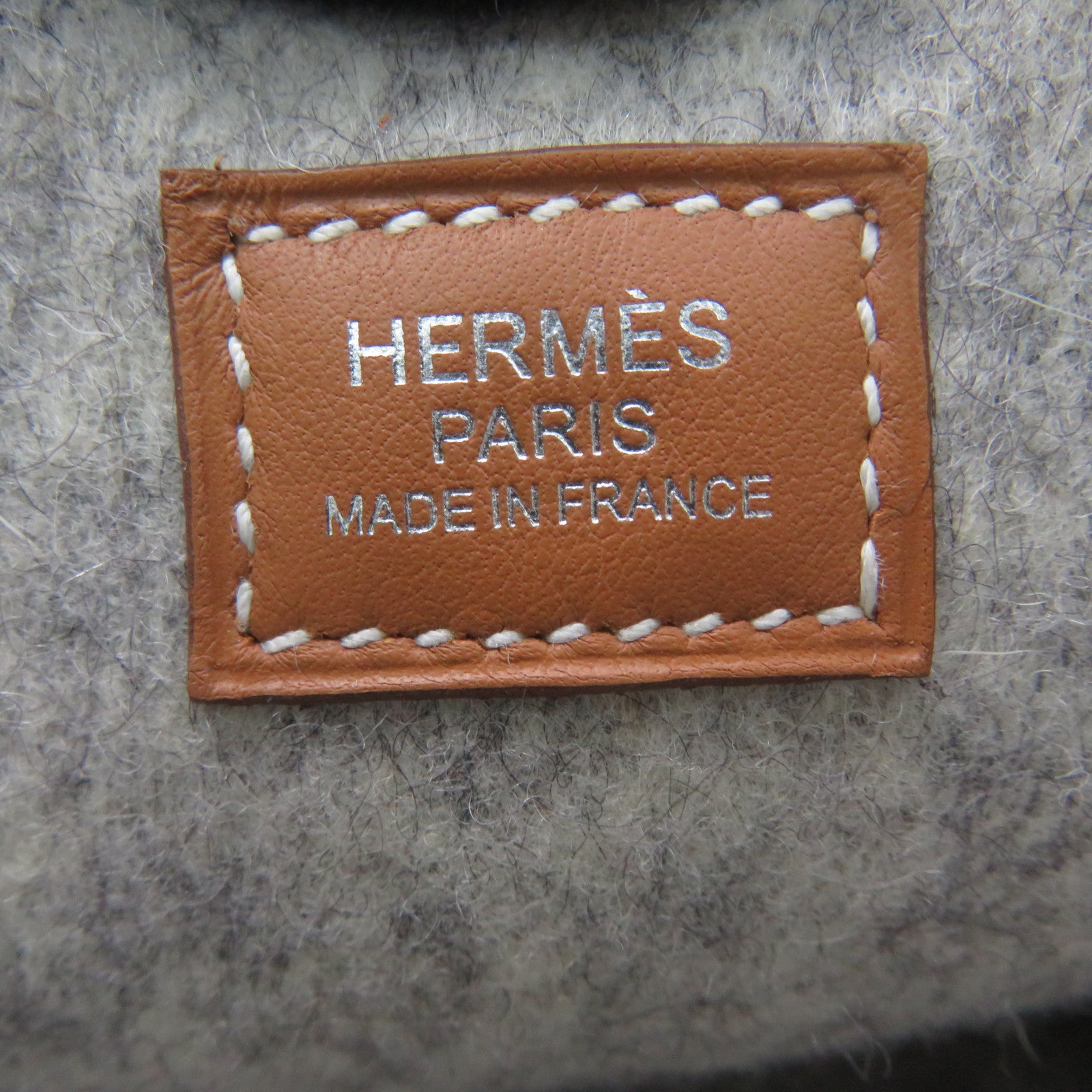 HERMES Swift皮革/羊毛銀扣肩背袋Shoulder Bag灰色啡色