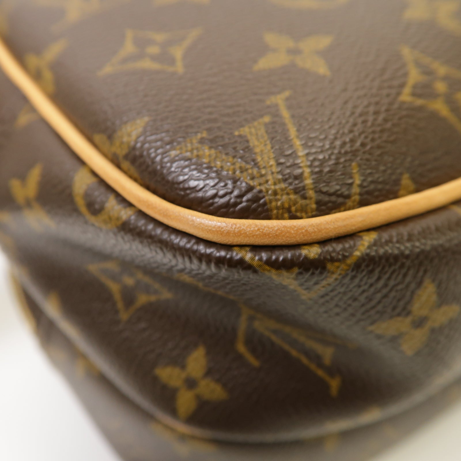 LOUIS VUITTON Monogram Reporter金扣肩背袋棕色