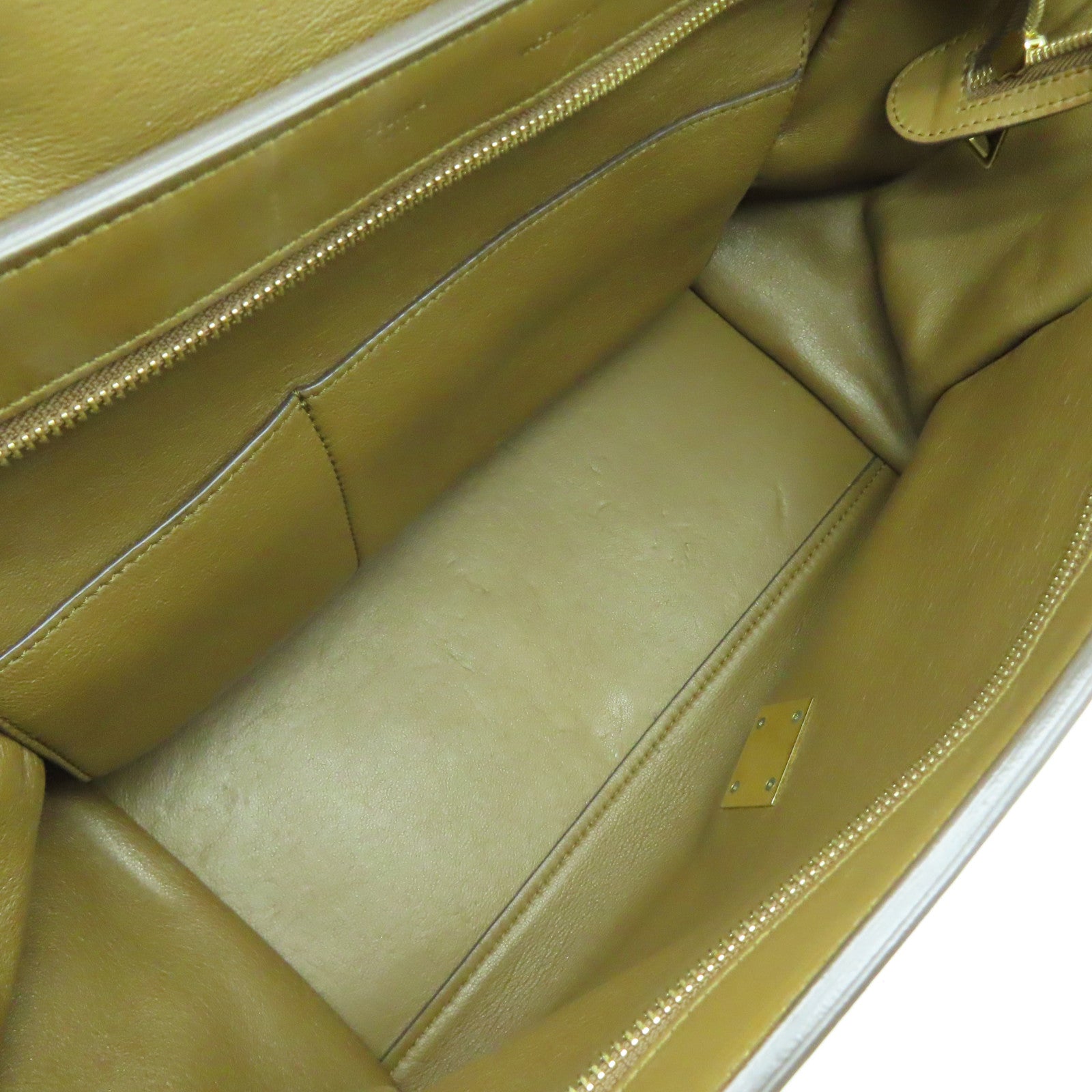 CELINE 牛皮皮革Shoulder Bag金扣肩背袋白色啡色