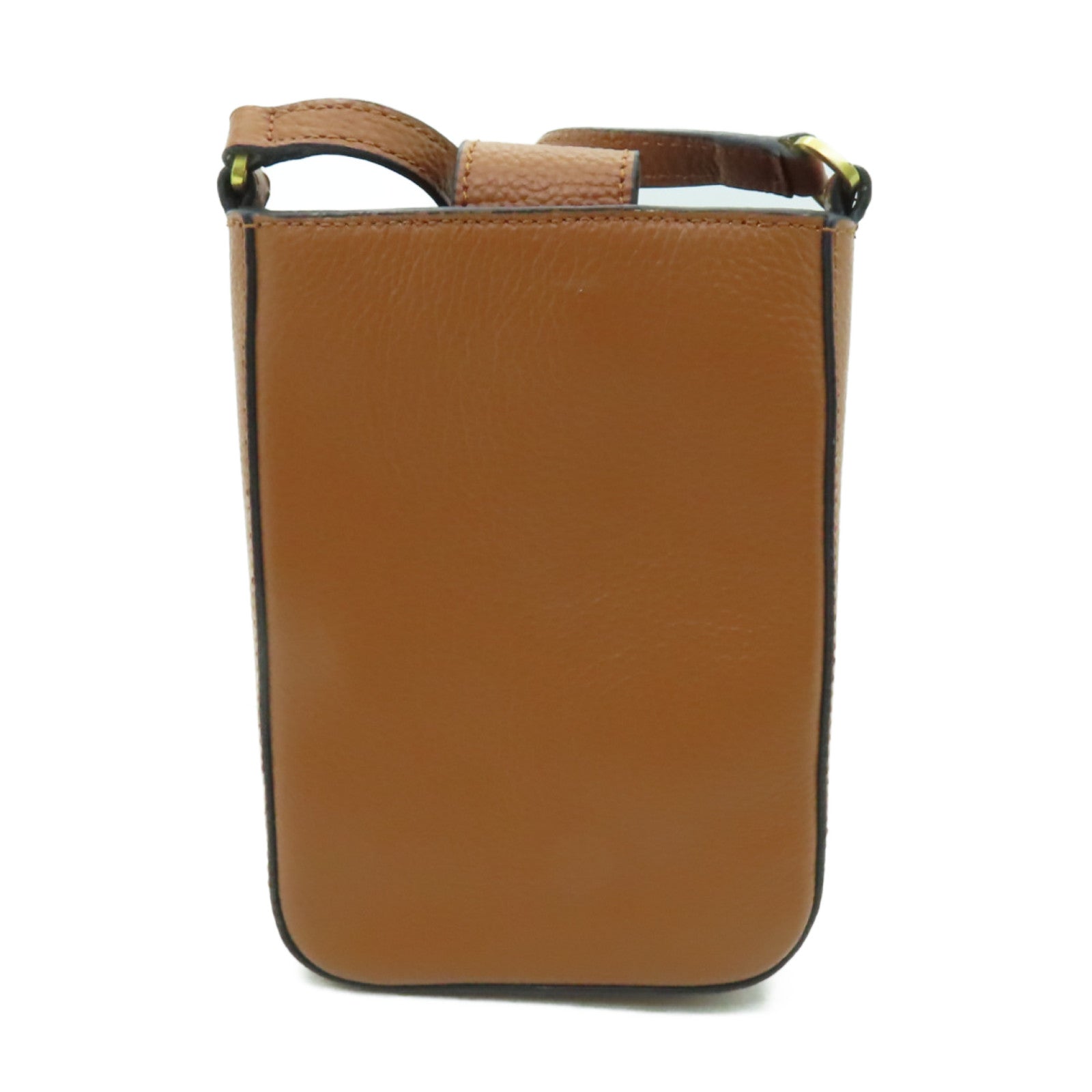 Tory Burch 牛皮皮革Shoulder Bag金扣肩背袋棕色