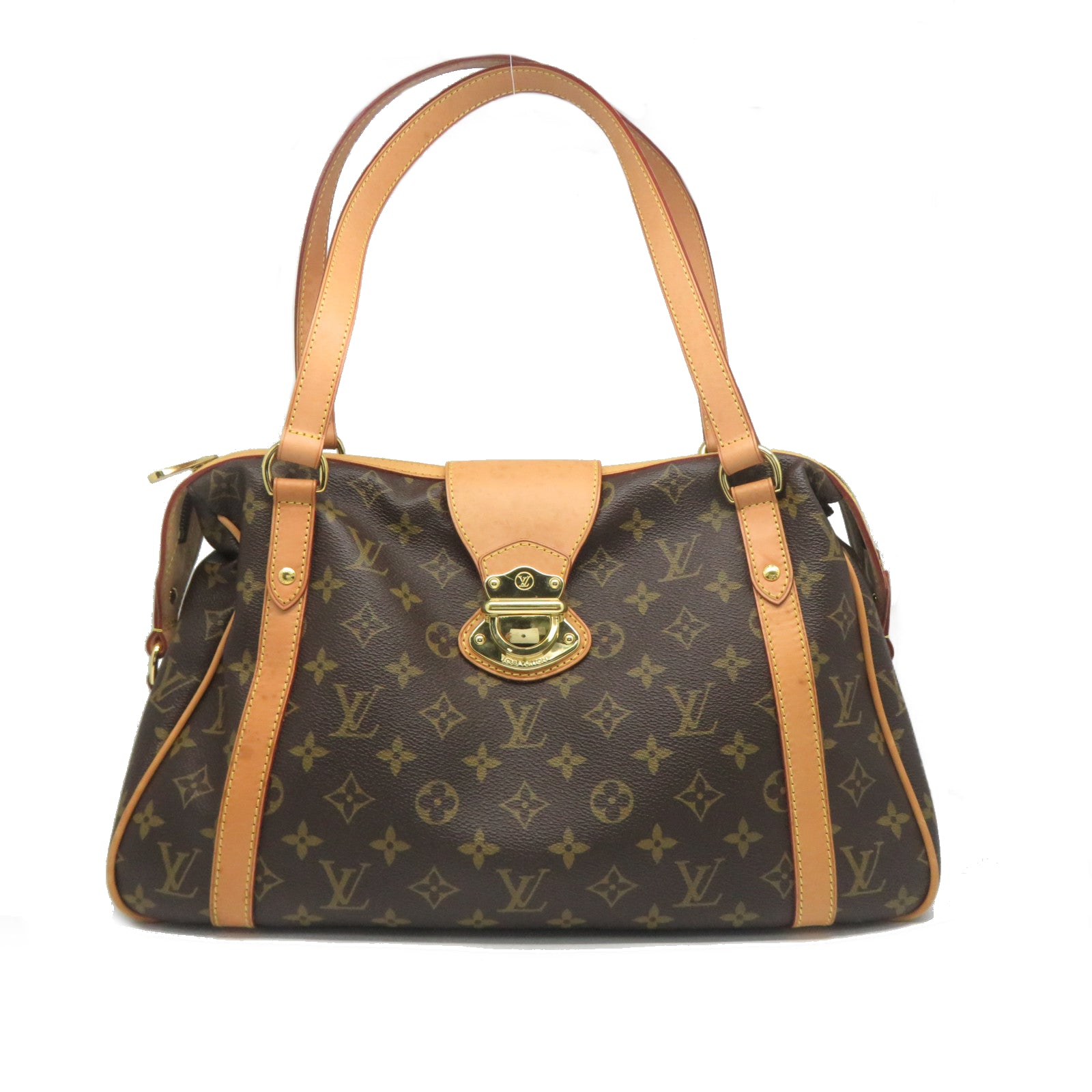 LOUIS VUITTON Monogram Stresa GM金扣手挽袋/肩背袋啡色