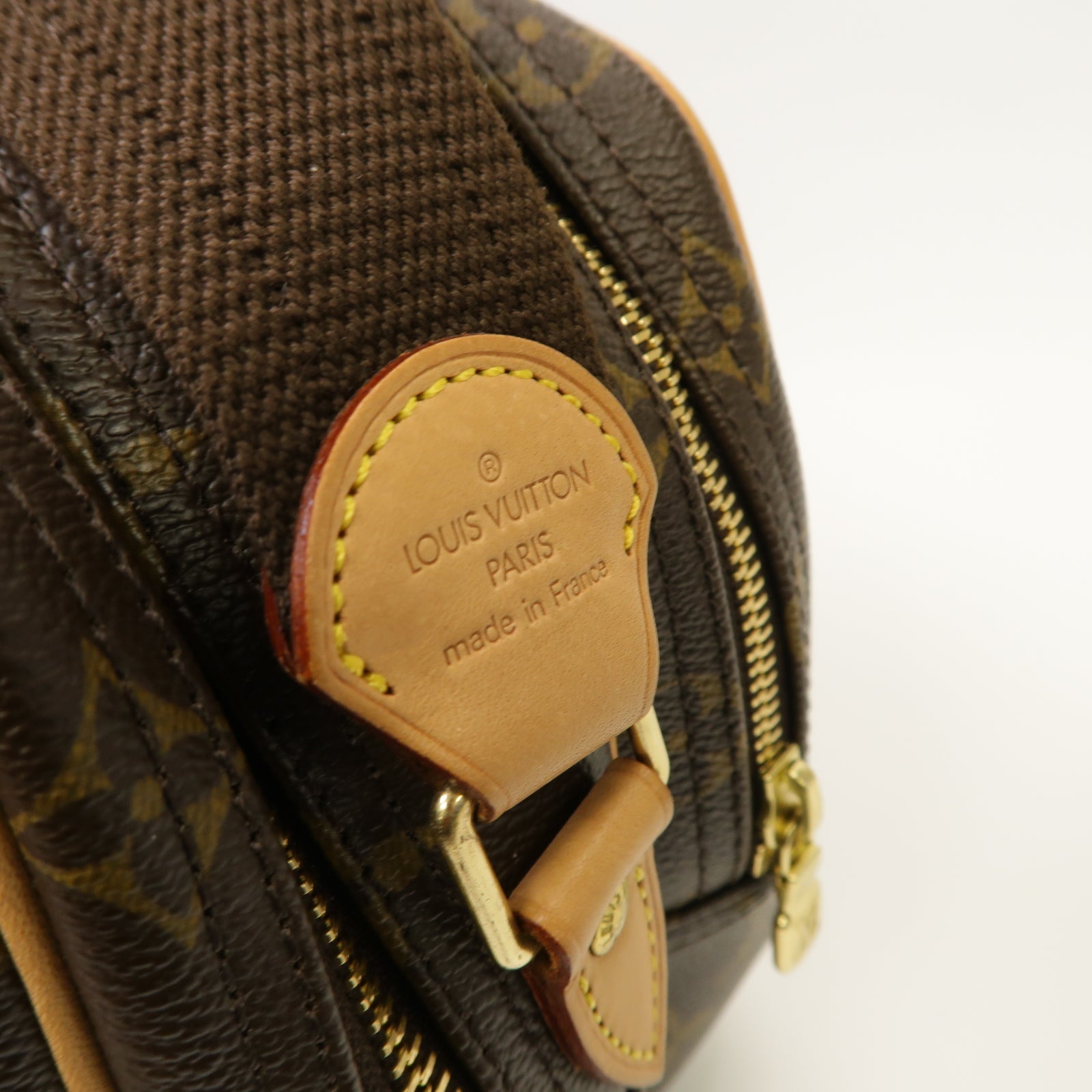 LOUIS VUITTON Monogram Reporter金扣肩背袋棕色