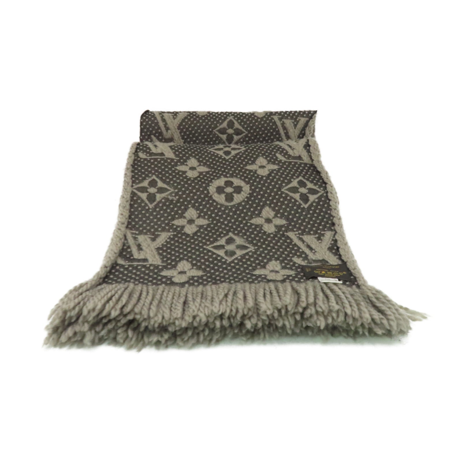 LOUIS VUITTON 絲質/羊絨Scarf絲巾灰色