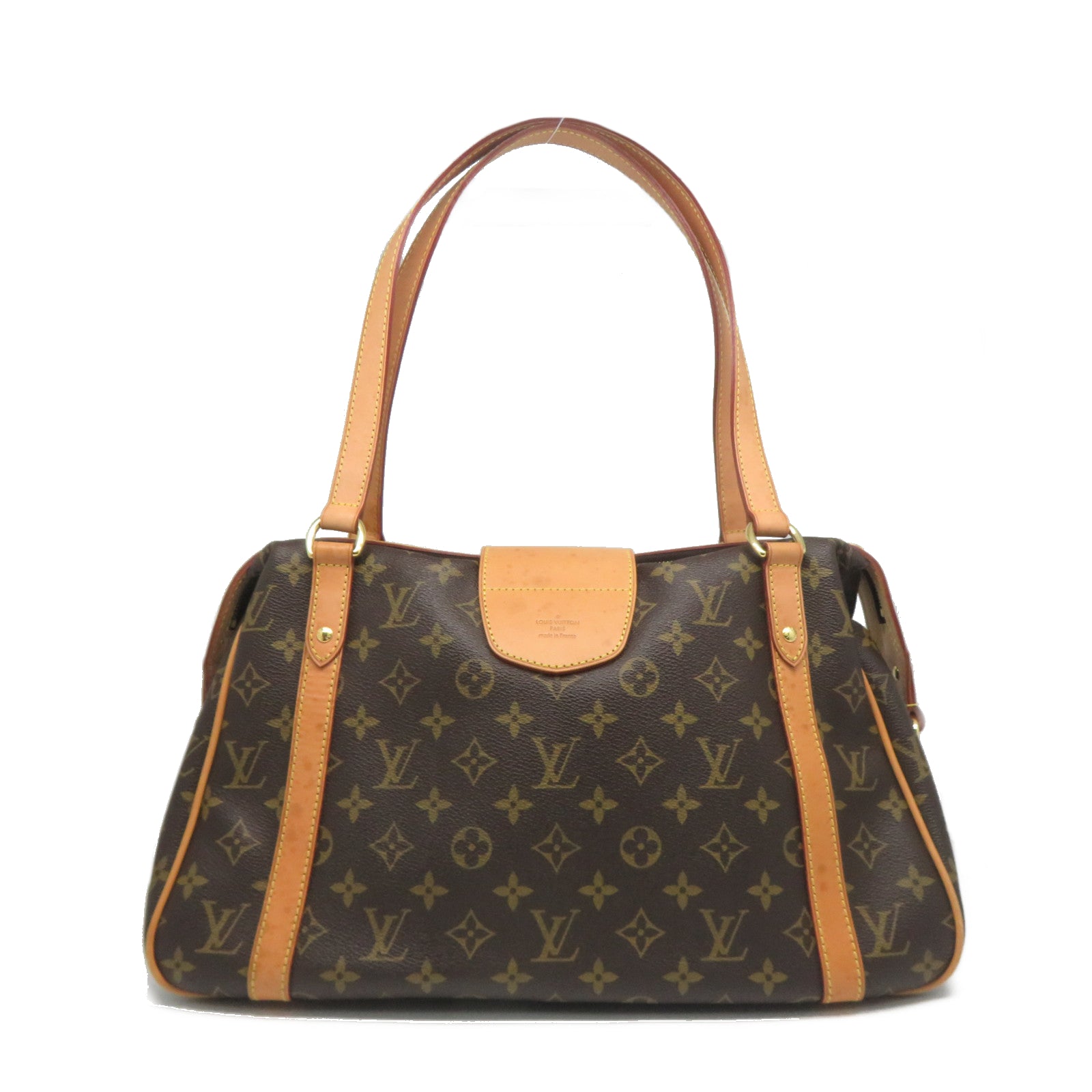 LOUIS VUITTON Monogram Stresa GM金扣手挽袋/肩背袋啡色