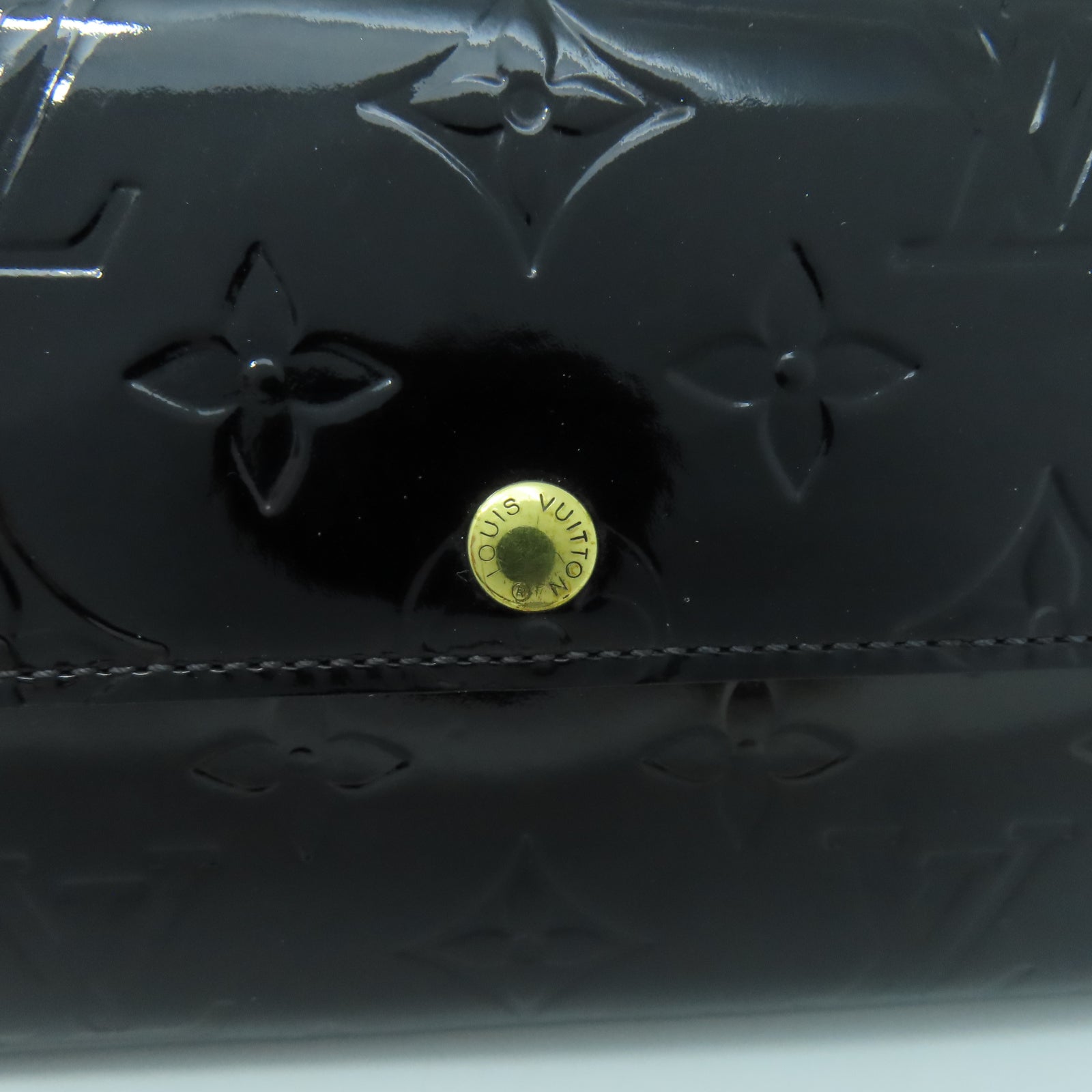 LOUIS VUITTON Vernis Long Wallet金扣长钱包黑色