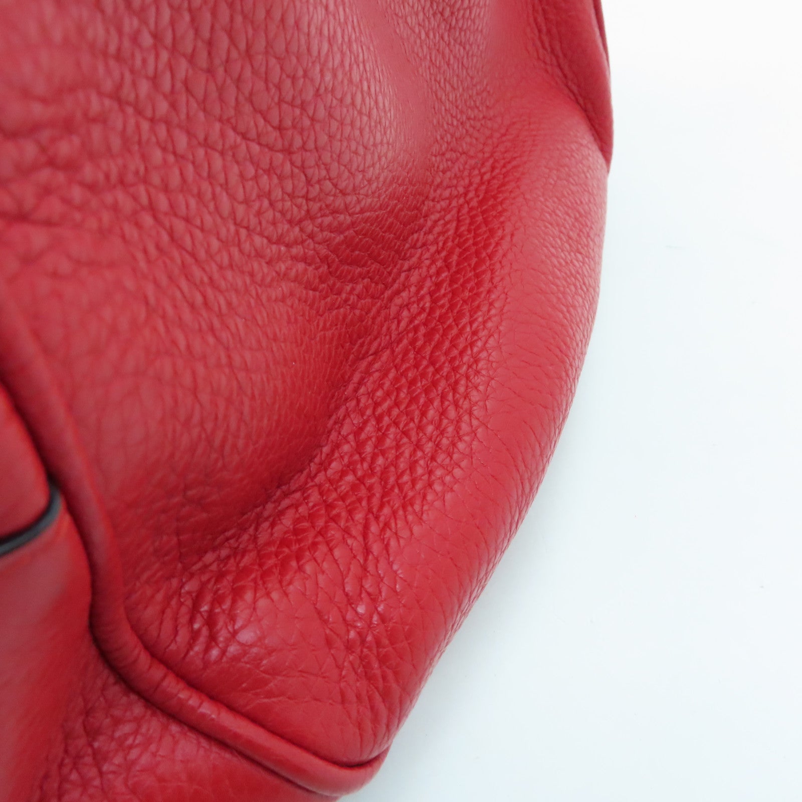 D&G cowhide leather Shoulder Bag gold buckle shoulder bag red