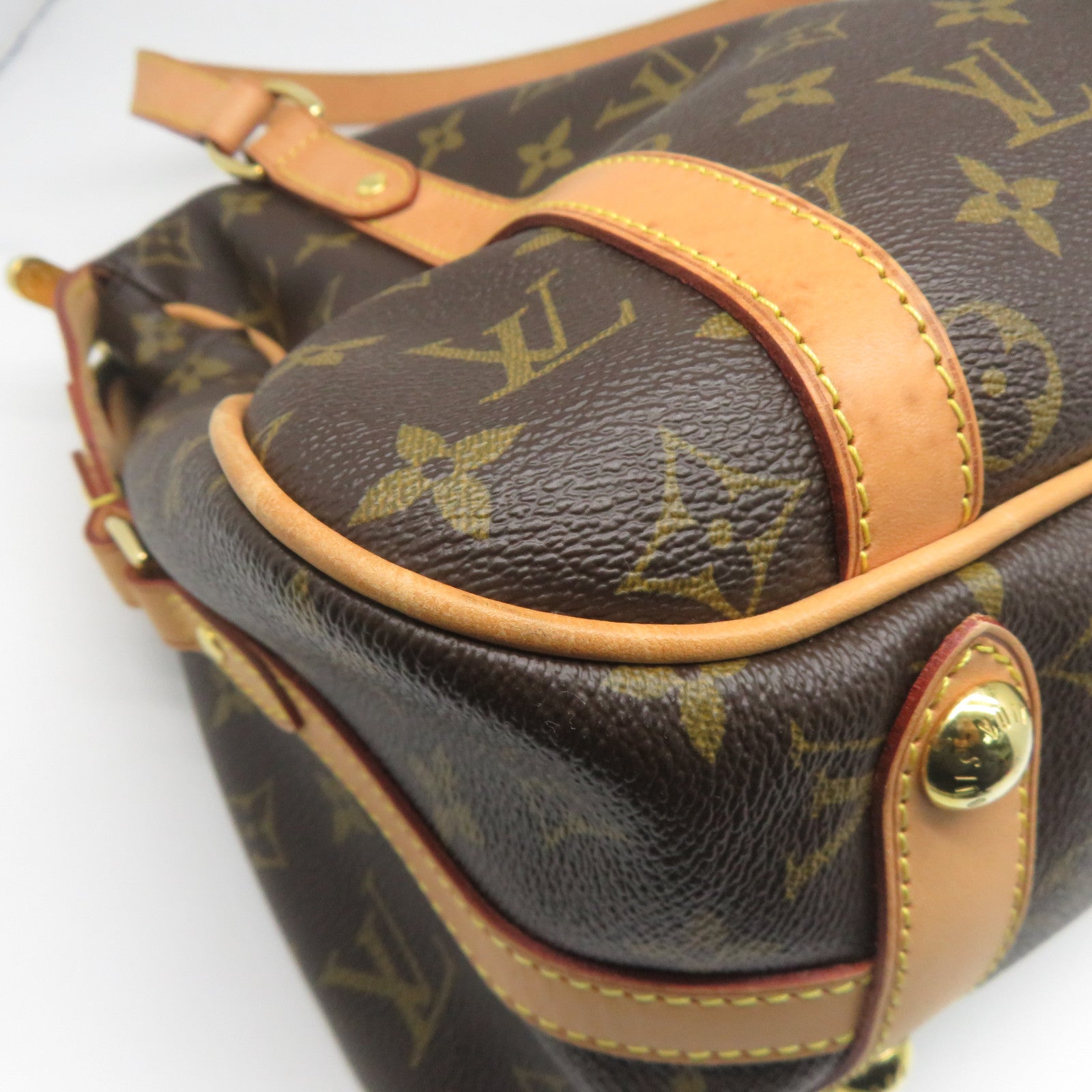 LOUIS VUITTON Monogram Stresa GM金扣手挽袋/肩背袋啡色