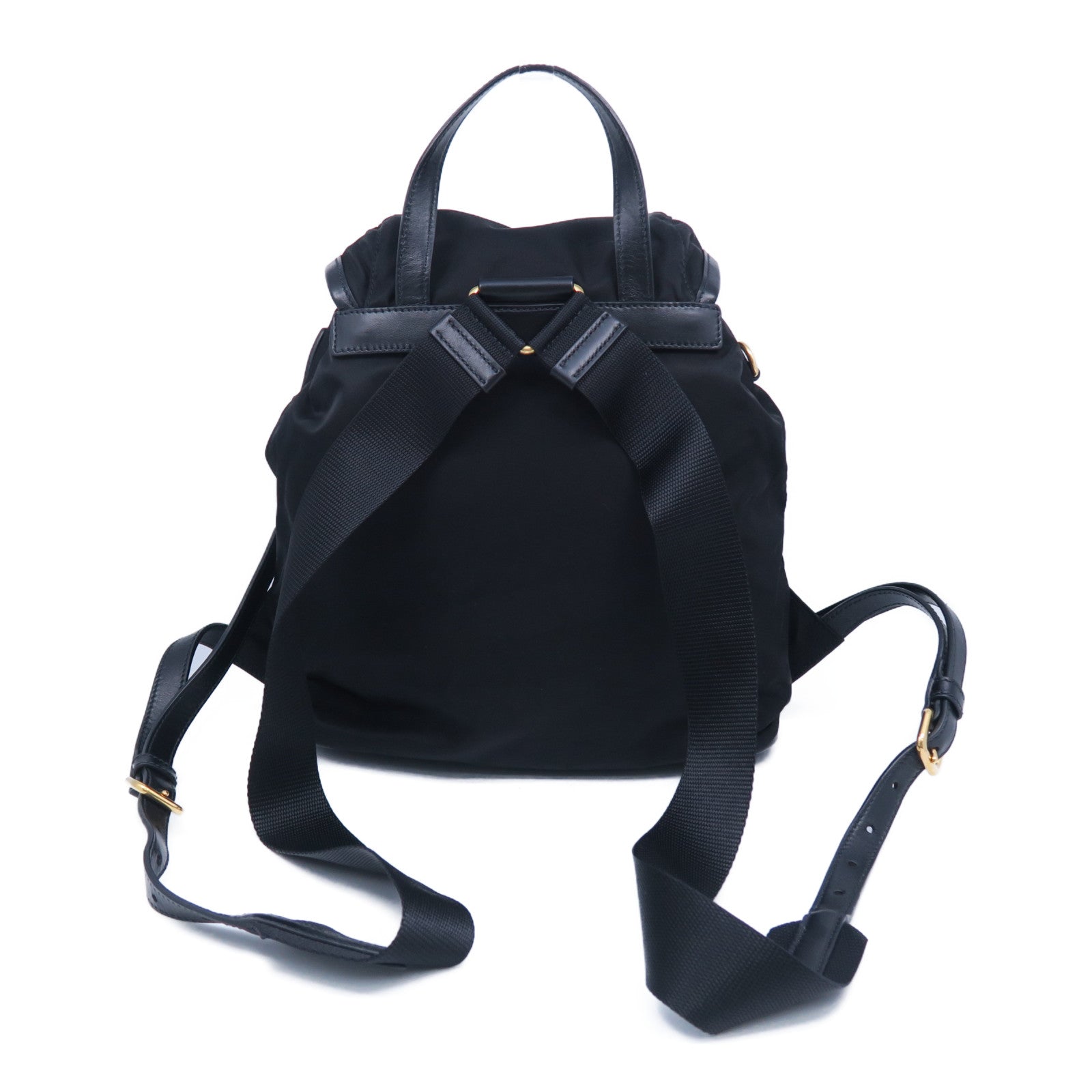 PRADA 尼龍Backpack金扣背包黑色
