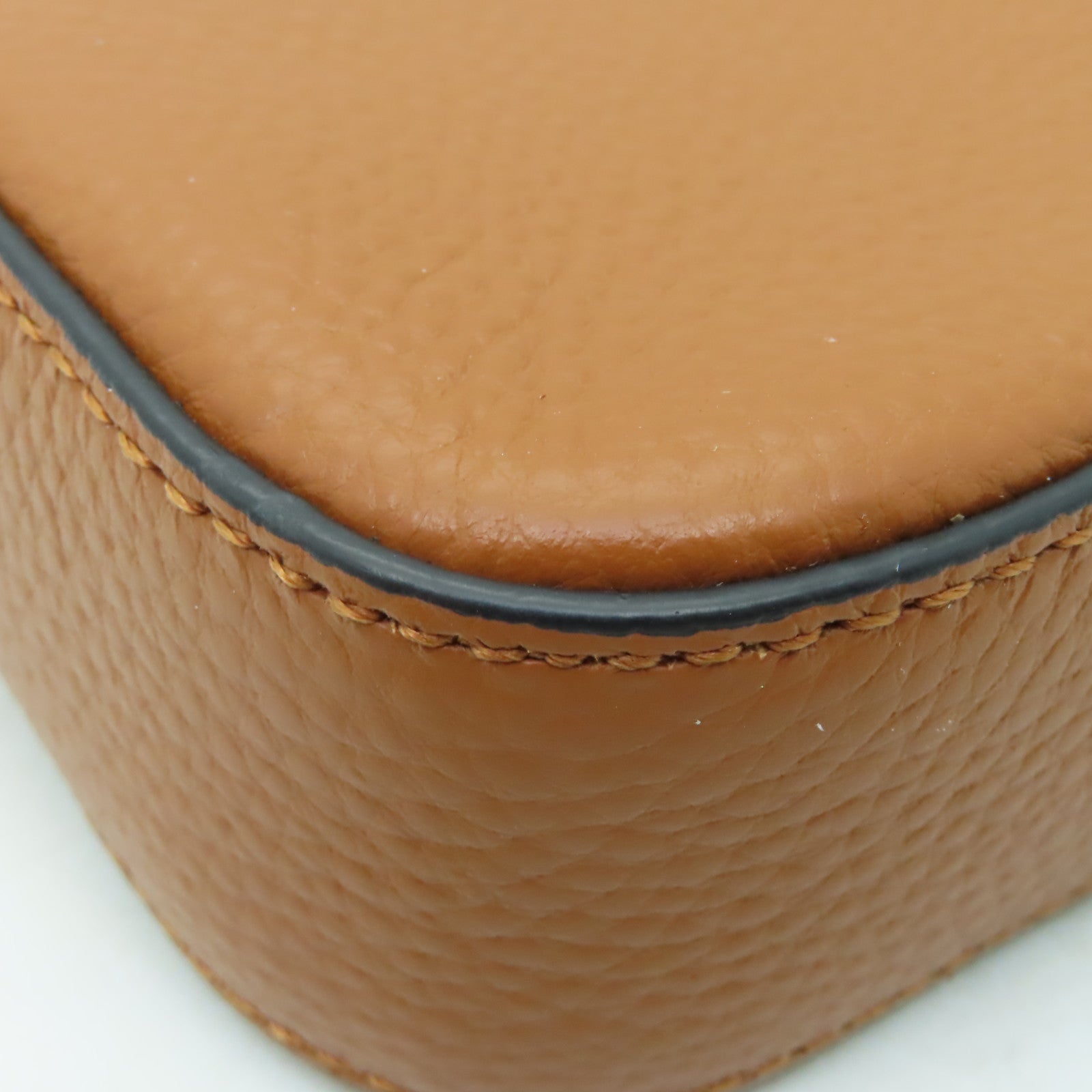 Tory Burch 牛皮皮革Shoulder Bag金扣肩背袋棕色