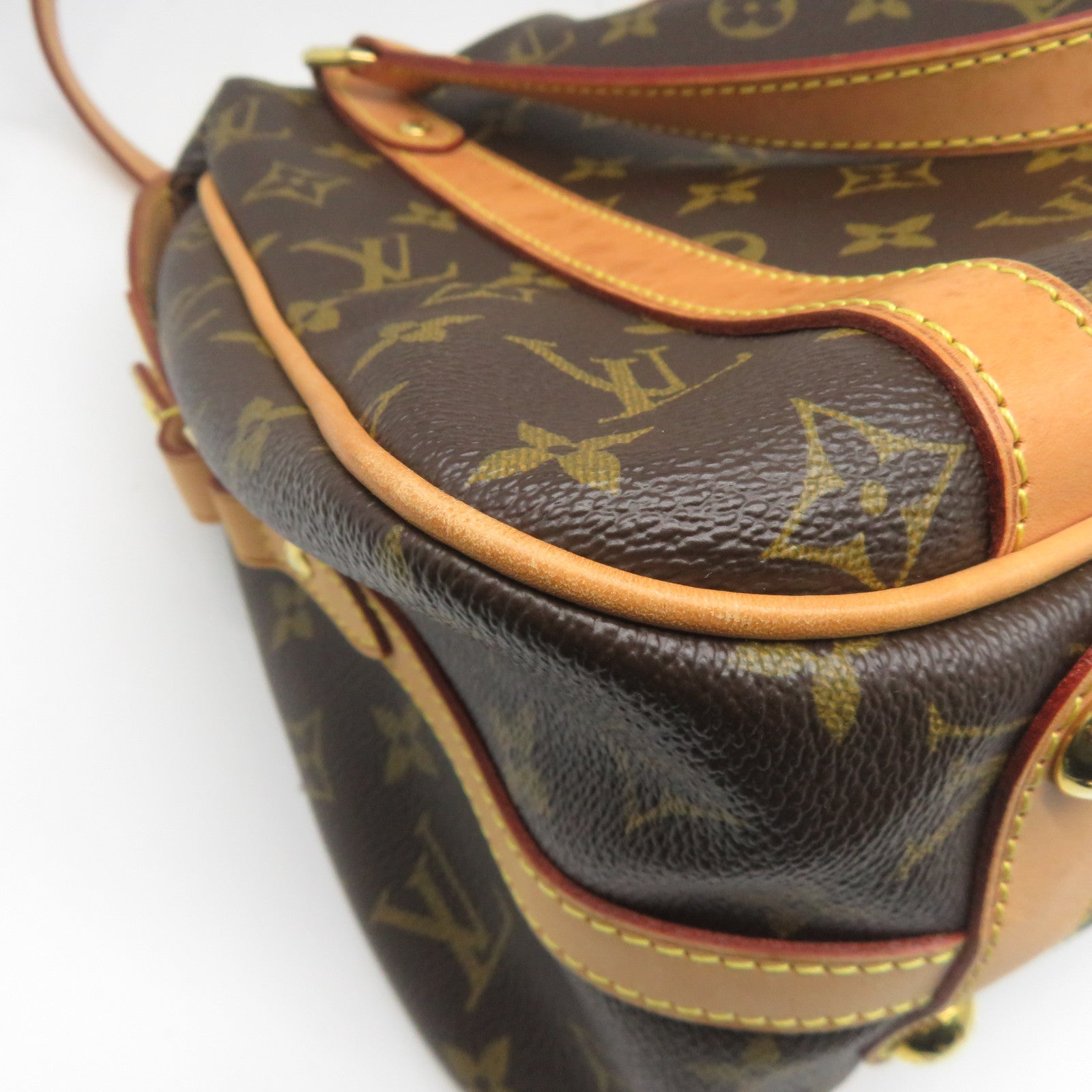 LOUIS VUITTON Monogram Stresa GM金扣手挽袋/肩背袋啡色