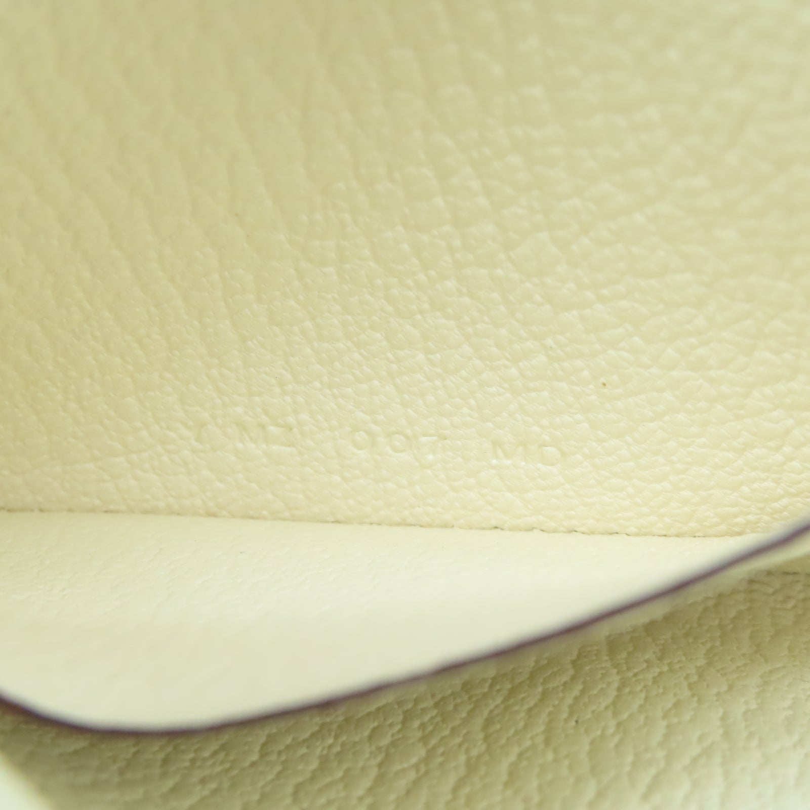 HERMES Chevre Leather Paddock Change Purse Silver Buckle Coin Purse Beige