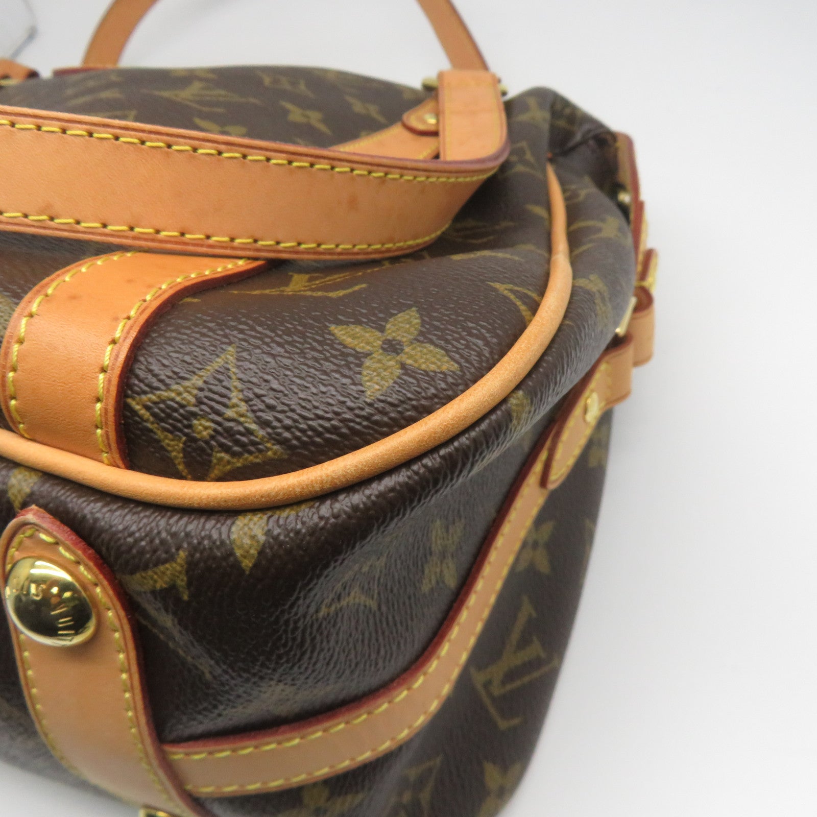 LOUIS VUITTON Monogram Stresa GM金扣手挽袋/肩背袋啡色