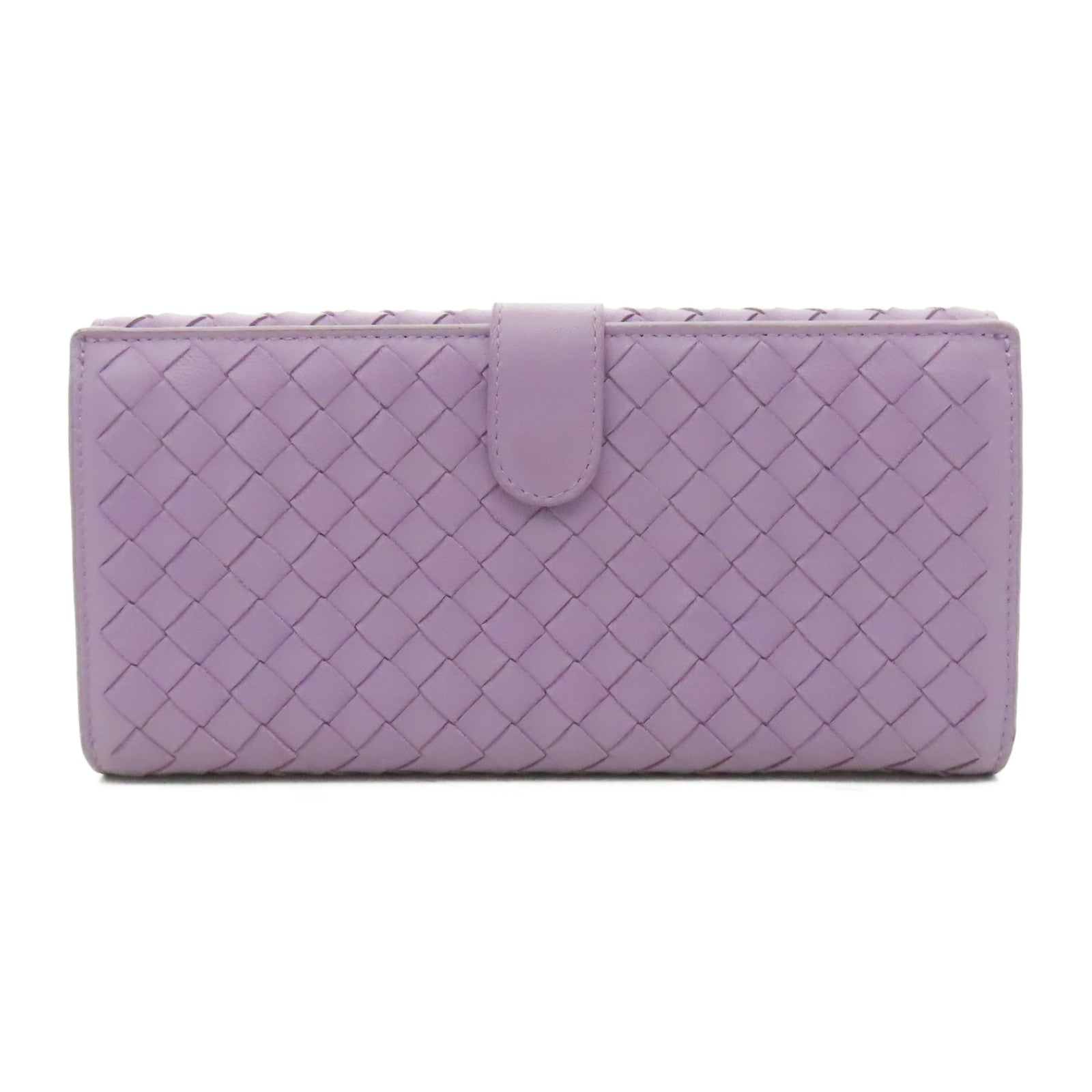 BOTTEGA VENETA 織紋皮革Long wallet長錢包紫色