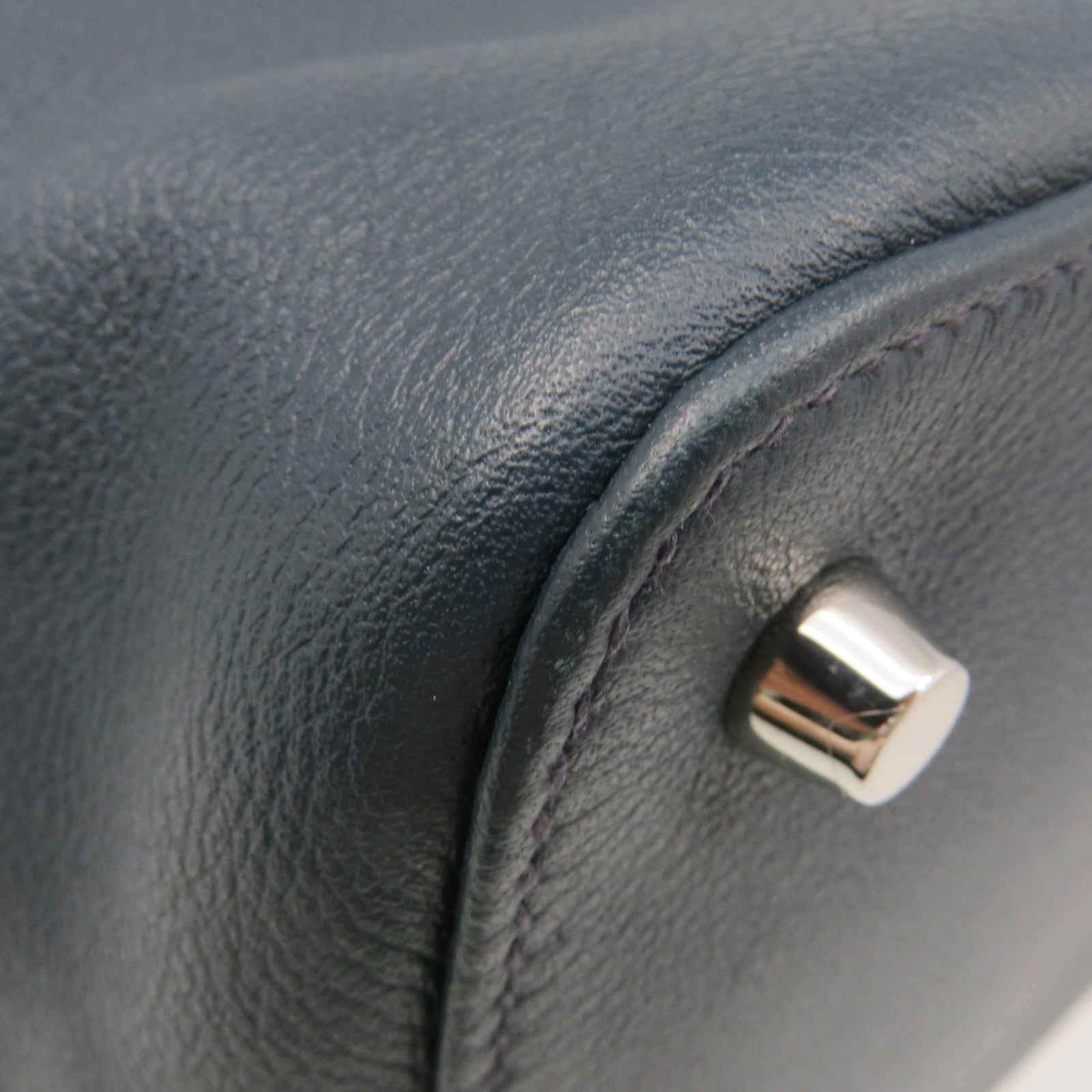 HERMES 【激減優惠】Swift皮革Tool Box 26 2Way Shoulder Bag銀扣手挽肩背兩用袋鴨子藍