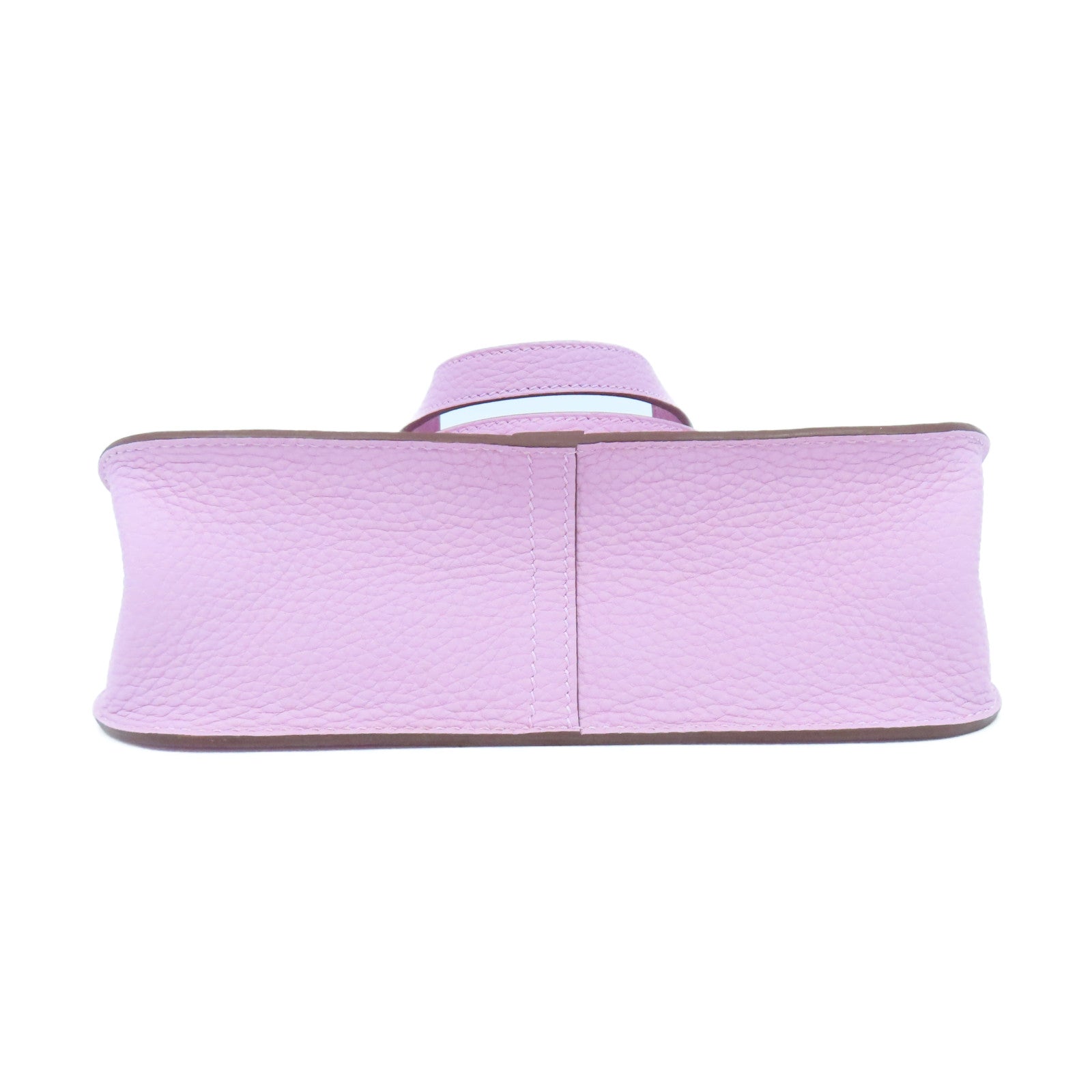 HERMES Clemence皮革Halzan 25銀扣手挽肩背兩用袋Mauve Sylvestre錦葵紫色